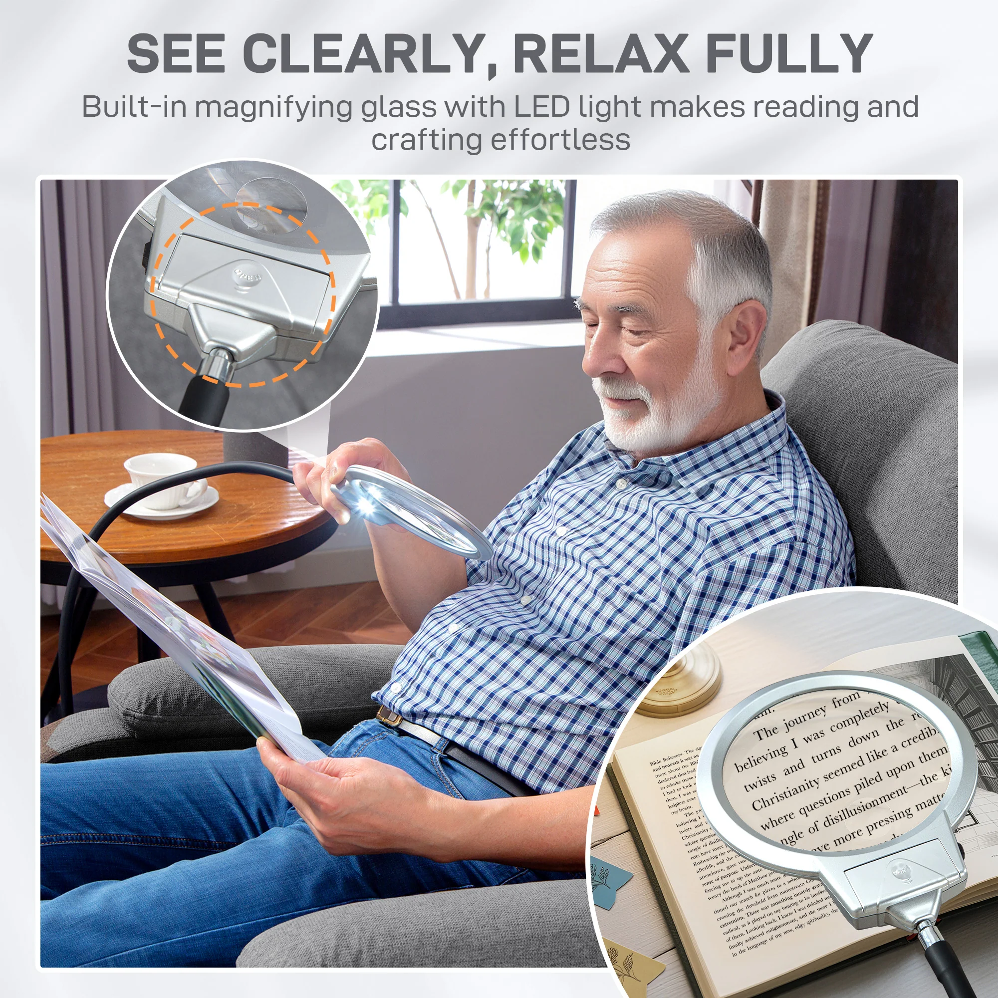 HOMCOM Linen Fabric Electric Recliner Chair With Remote Control - Image 13