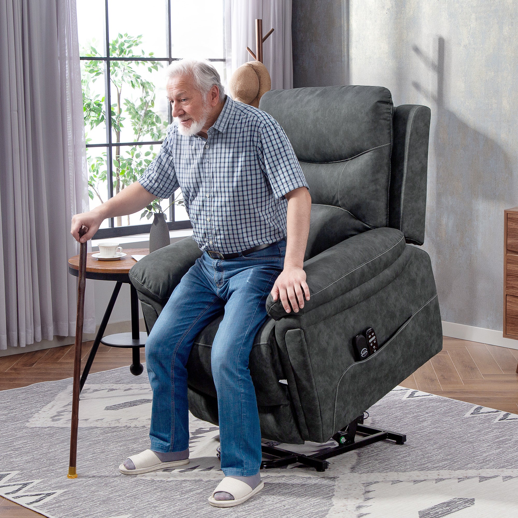HOMCOM Massage Recliner Chair, Lift Chair With Heat, USB, Remote - Image 11