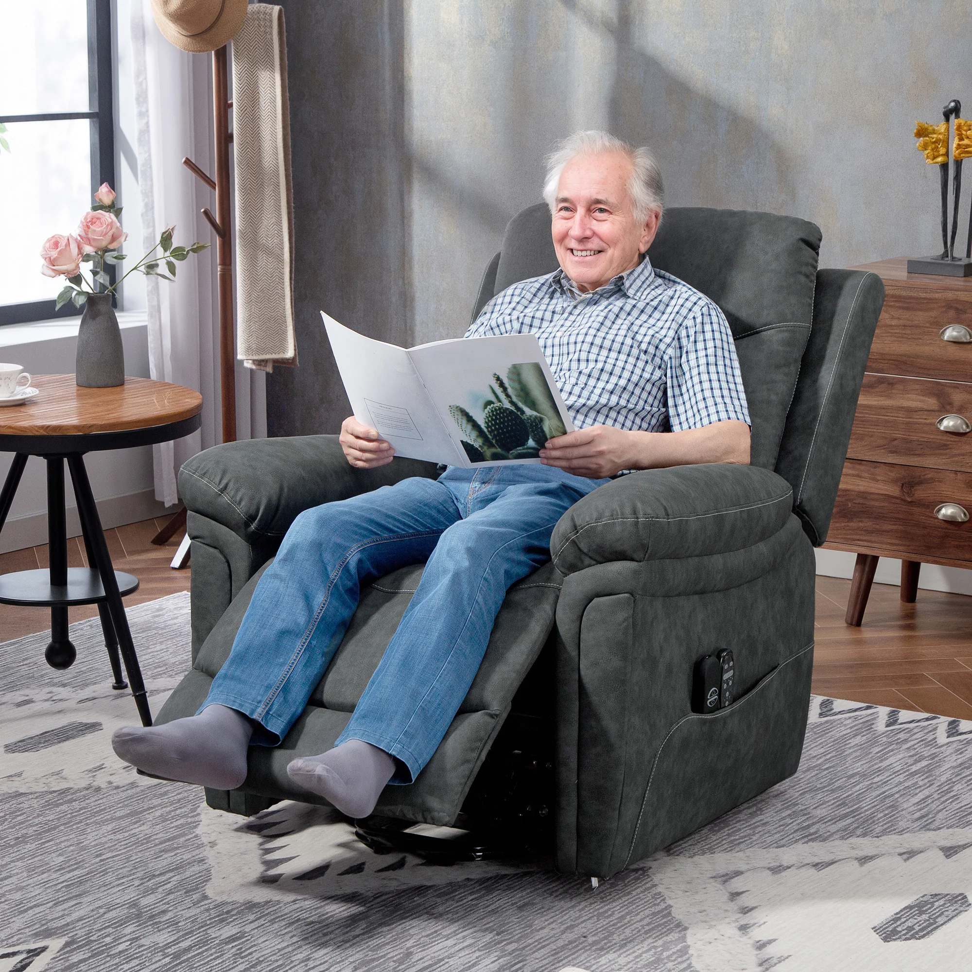 HOMCOM Massage Recliner Chair, Lift Chair With Heat, USB, Remote - Image 17