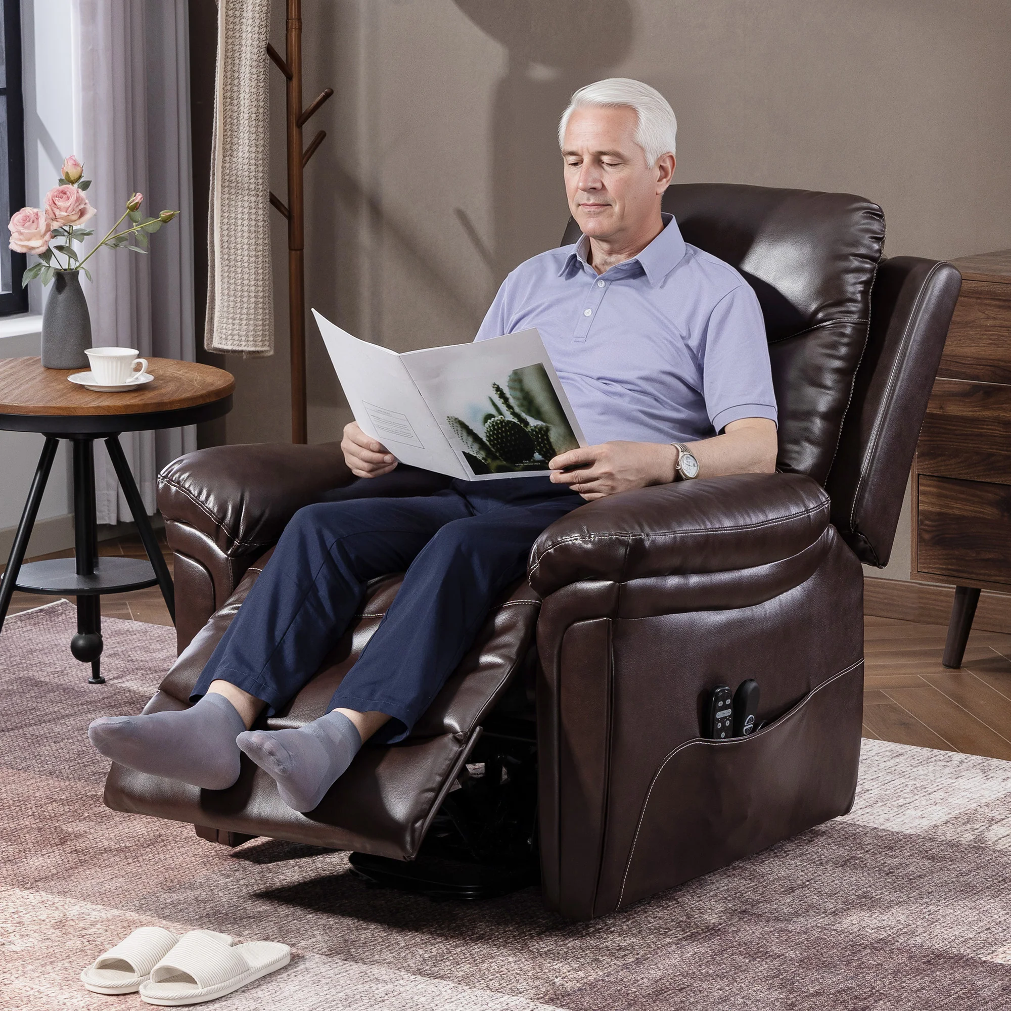 HOMCOM Massage Recliner Chair, Lift Chair With Heat, USB, Remote - Image 8