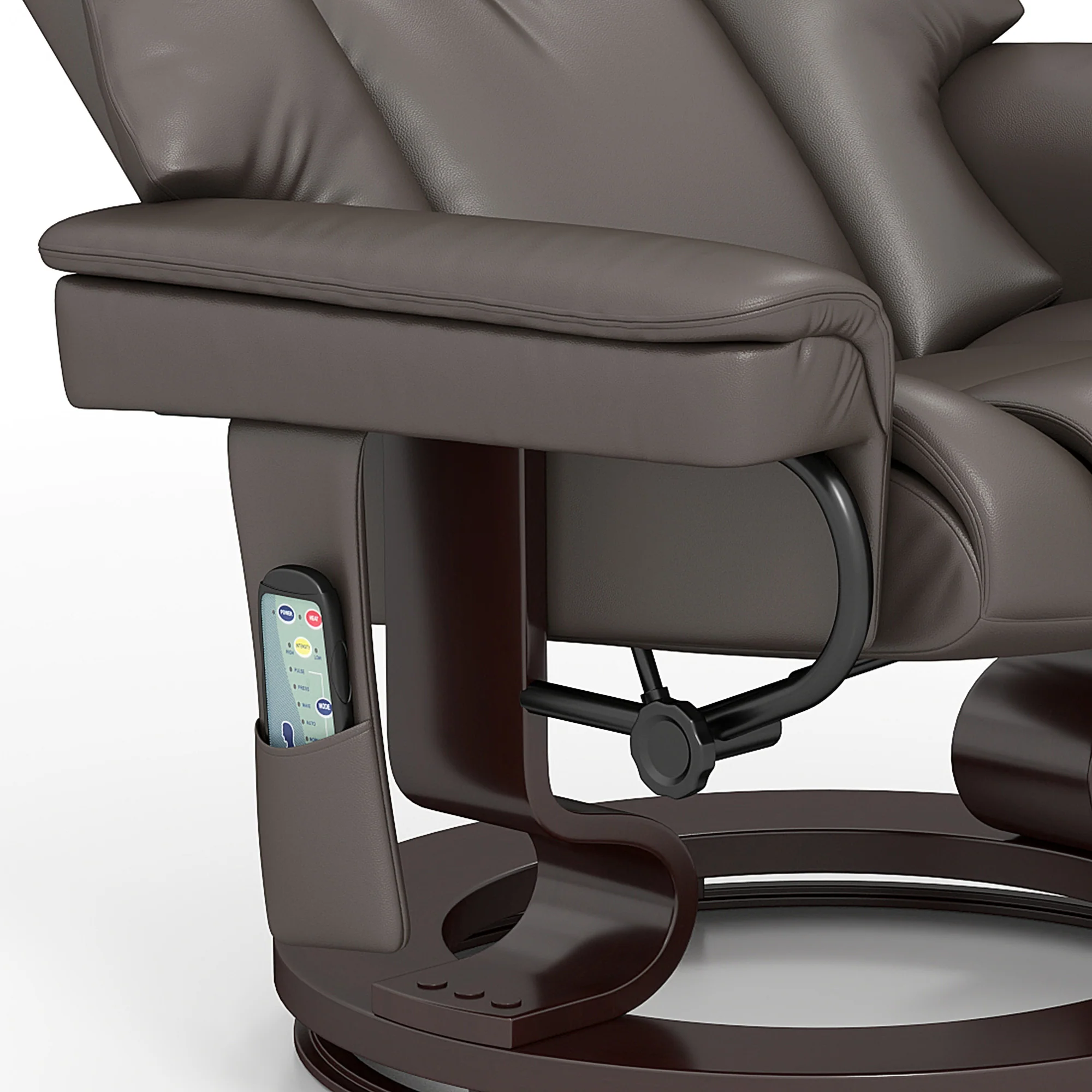 HOMCOM Massage Recliner Chair with Footstool and Adjustable Backrest - Image 18