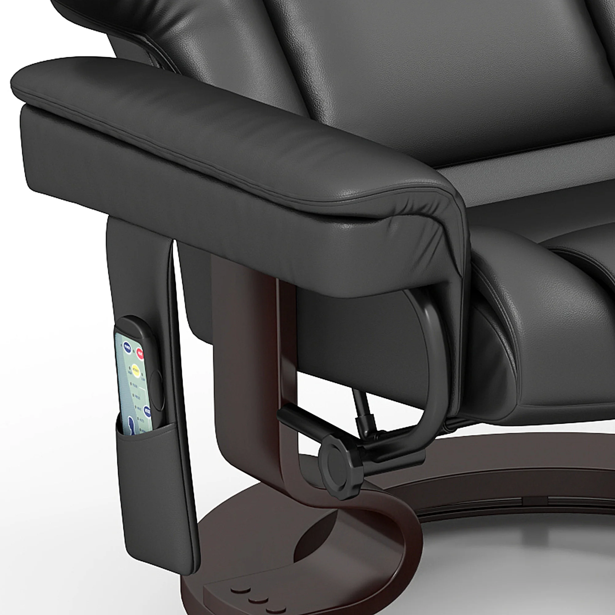 HOMCOM Massage Recliner Chair with Footstool and Adjustable Backrest - Image 9