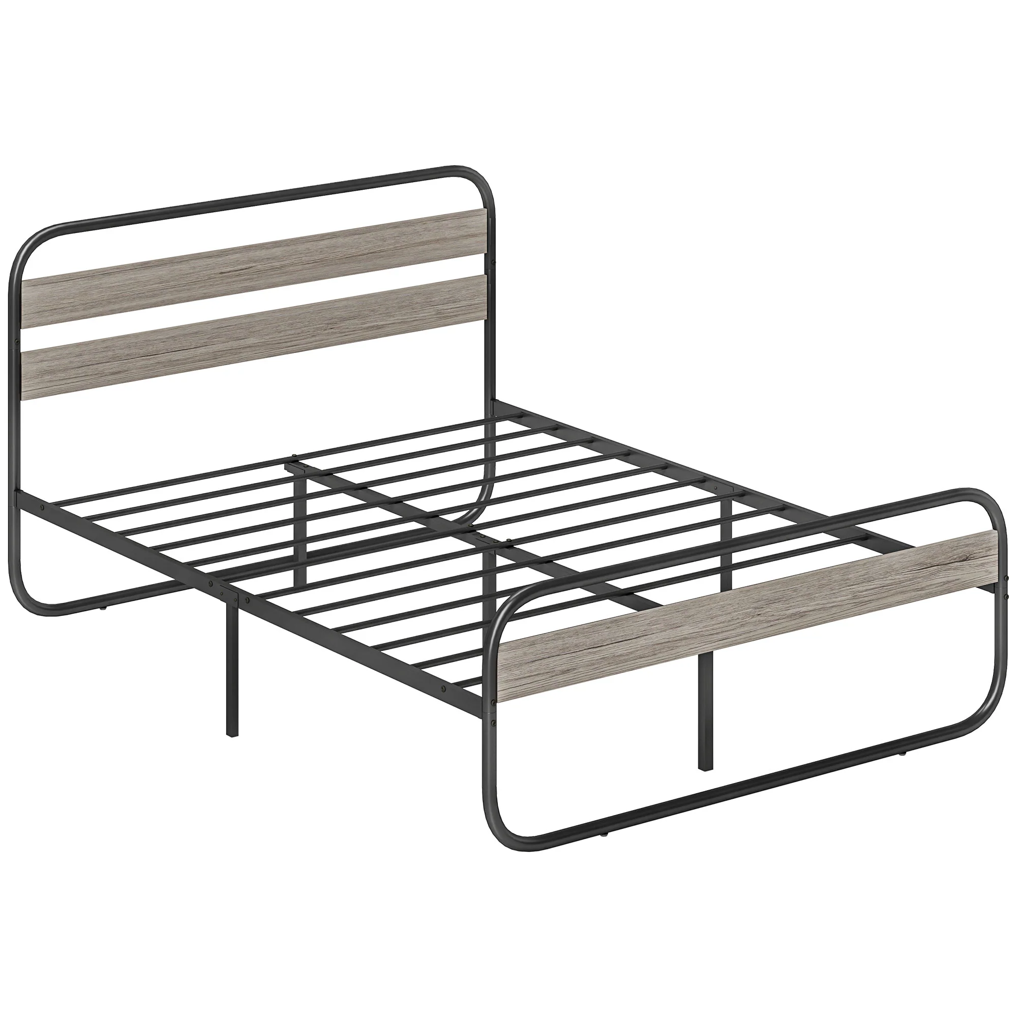 HOMCOM Metal Platform Bed Frame with Under Bed Storage - Image 10