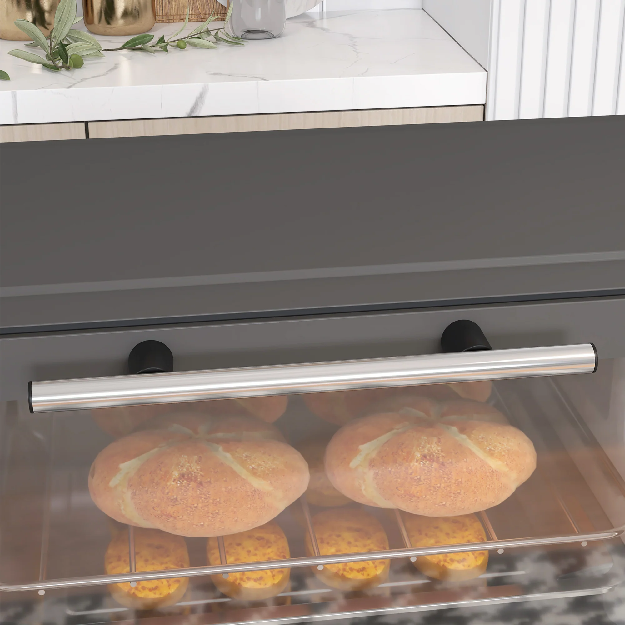 HOMCOM Mini Oven 9L Countertop Electric Grill W/ Temp Timer Control 750W - Image 18