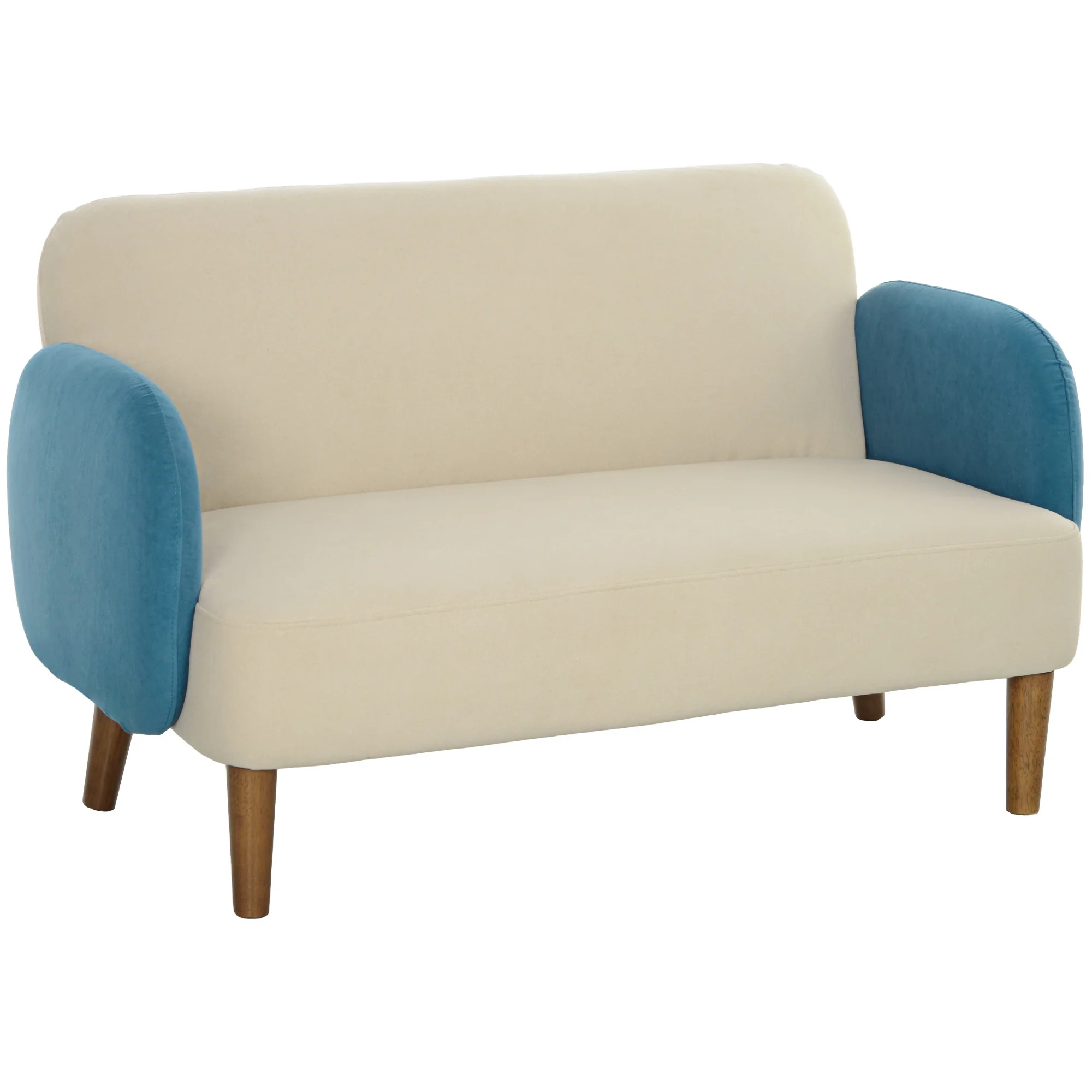 HOMCOM Modern 2 Seater Sofa W/ Rubber Wood Legs 130 X 74 X 76cm - Image 10