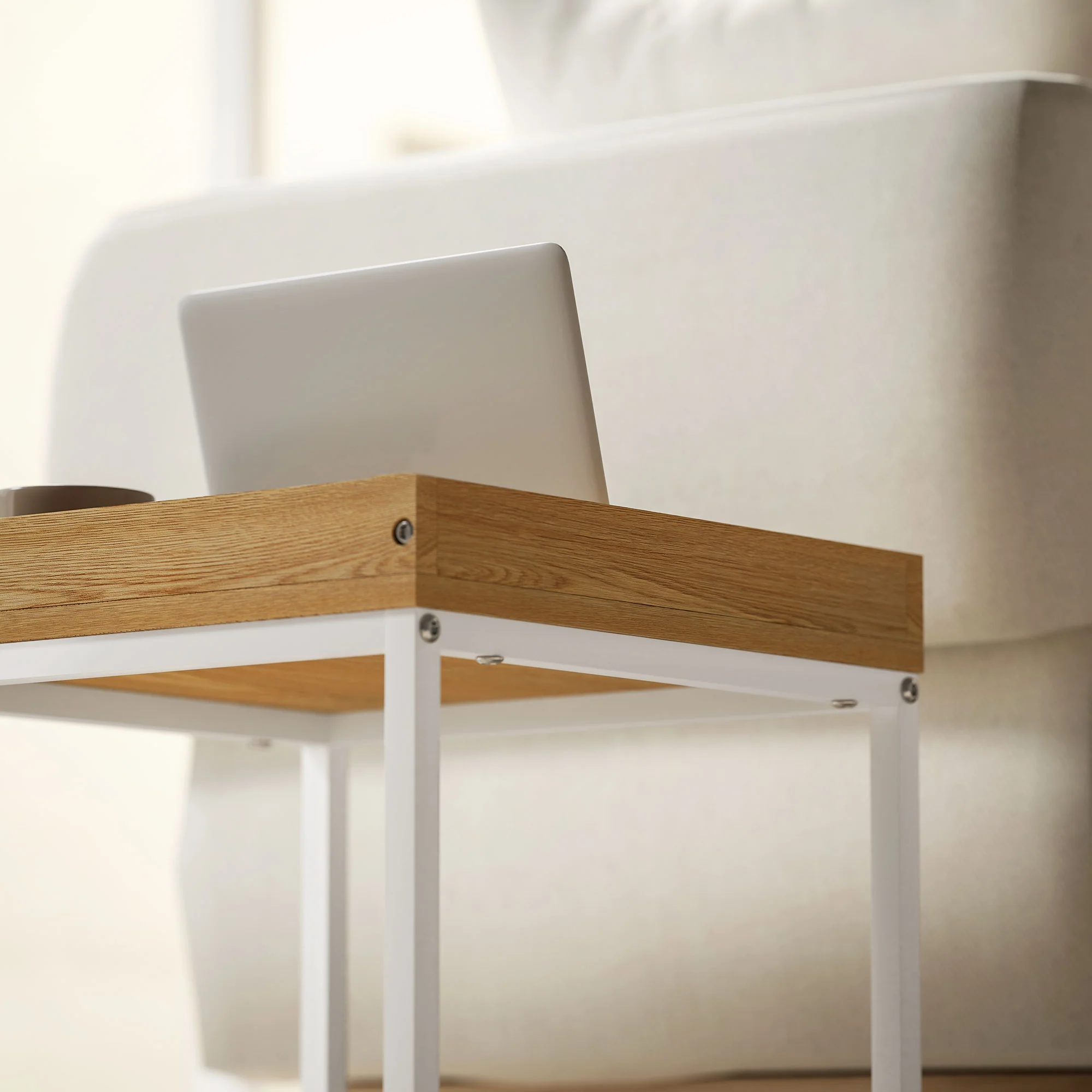 HOMCOM Modern Coffee Table Set Square Nest of Tables for Small Space - Image 17