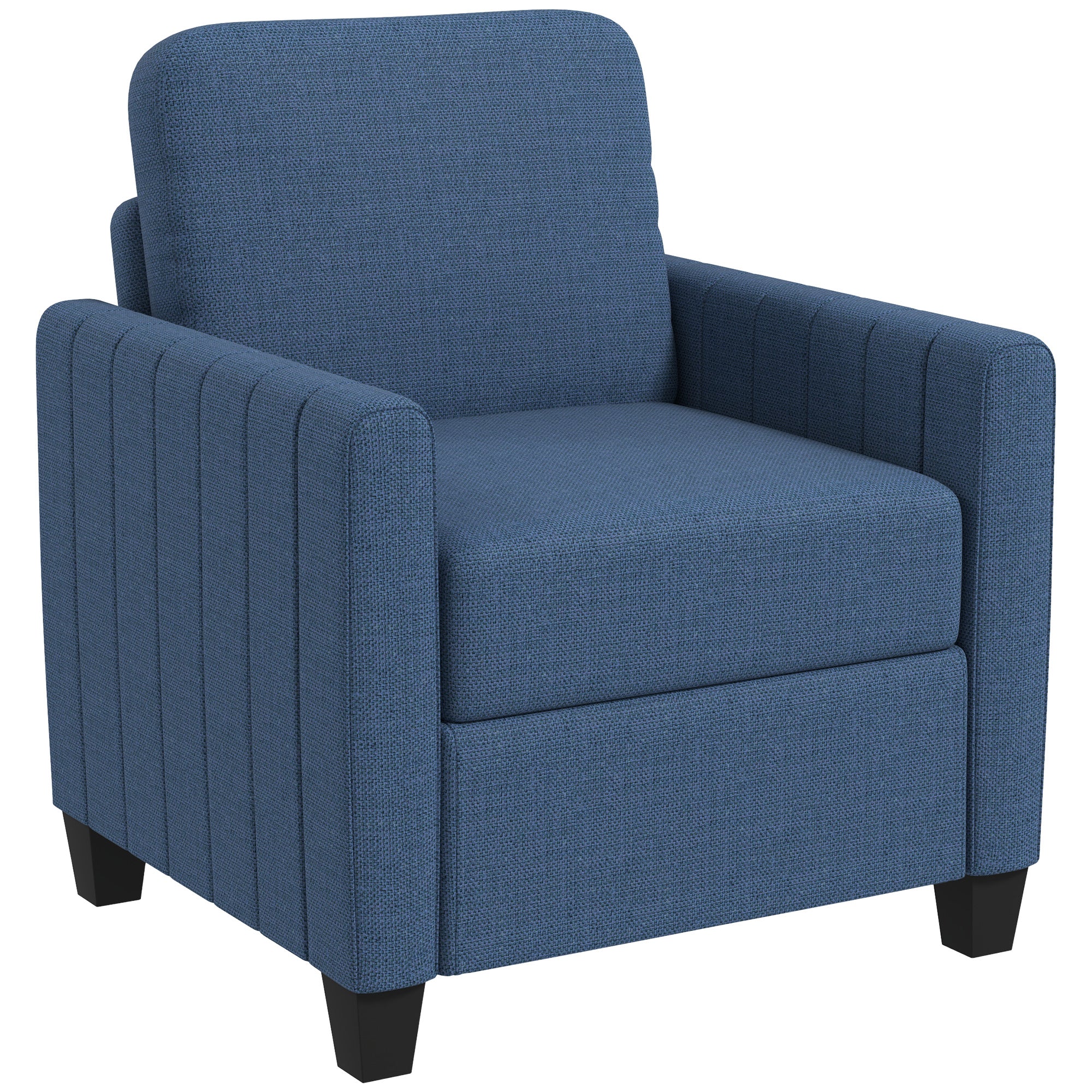 HOMCOM Modern Grey Accent Chair With Spring Cushion, Back Pillow - Image 10