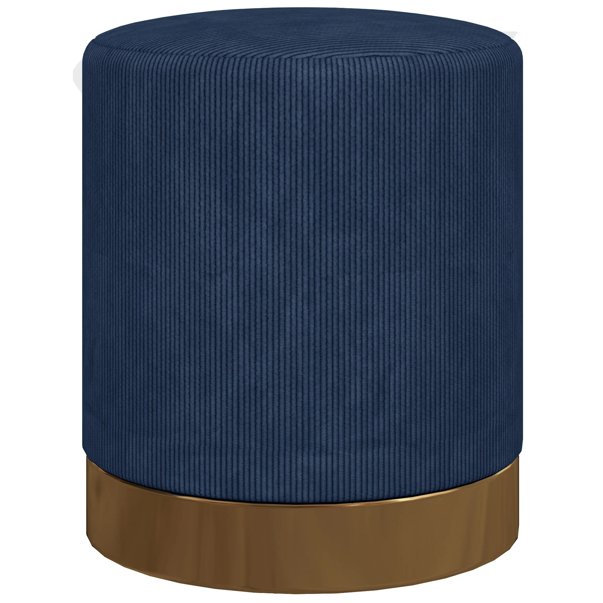 HOMCOM Modern Round Footstool, Fabric Upholstered Foot Rest, Light Brown - Image 18
