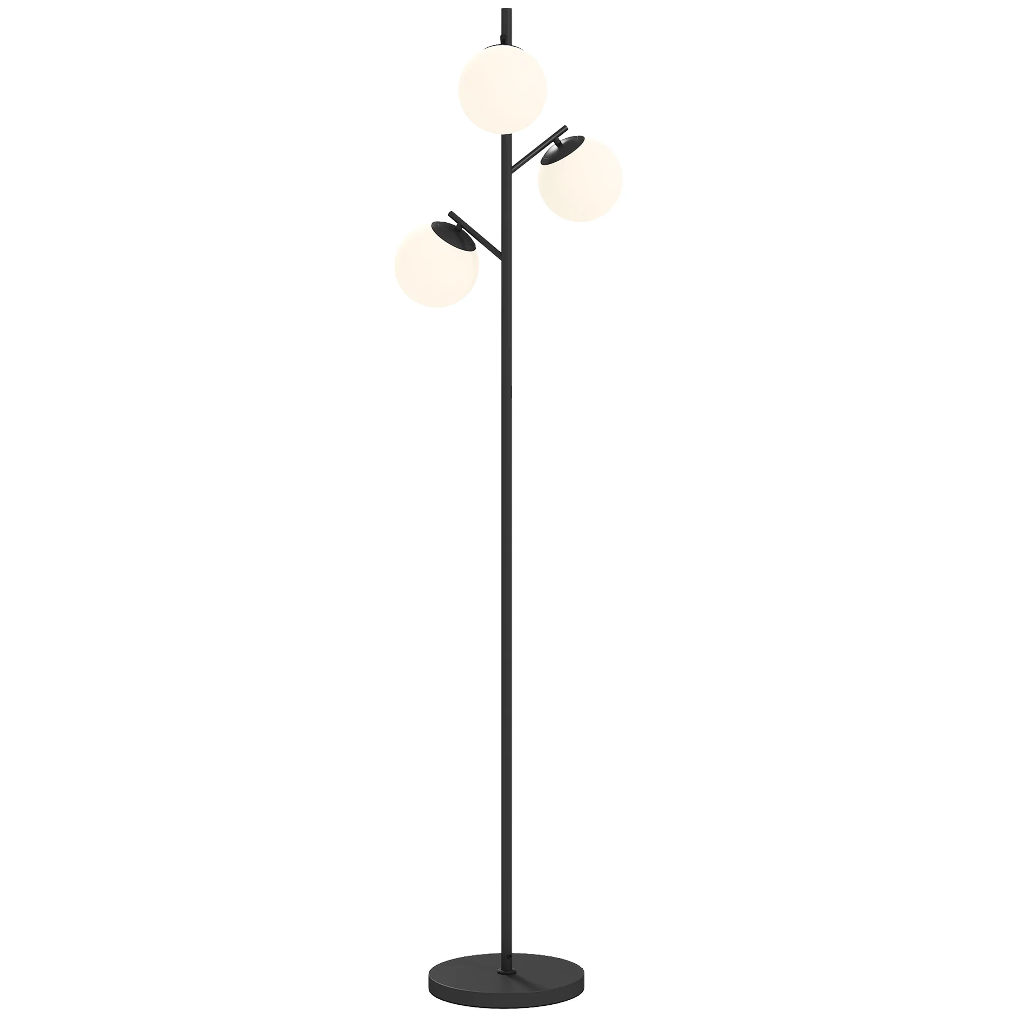 HOMCOM Modern Tree Floor Lamp With 3 Light, For Living Room Bedroom