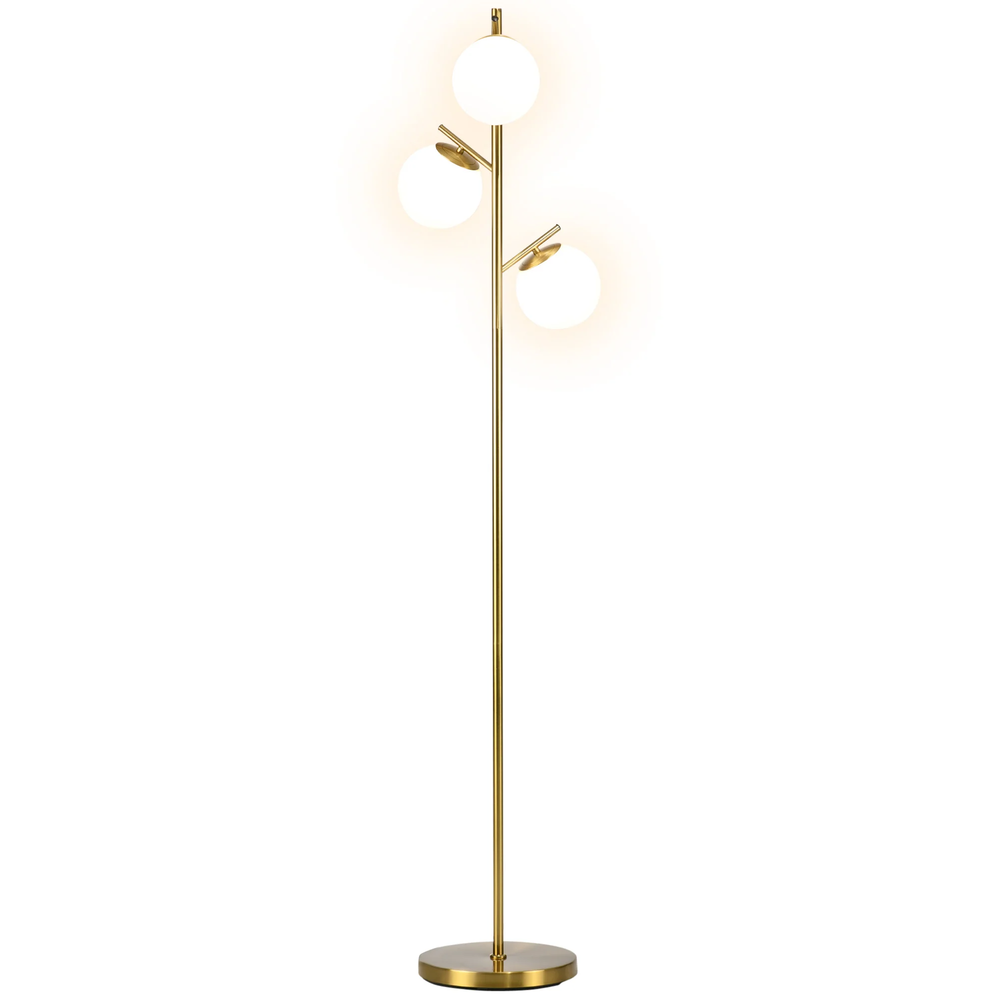 HOMCOM Modern Tree Floor Lamp With 3 Light, For Living Room Bedroom - Image 10