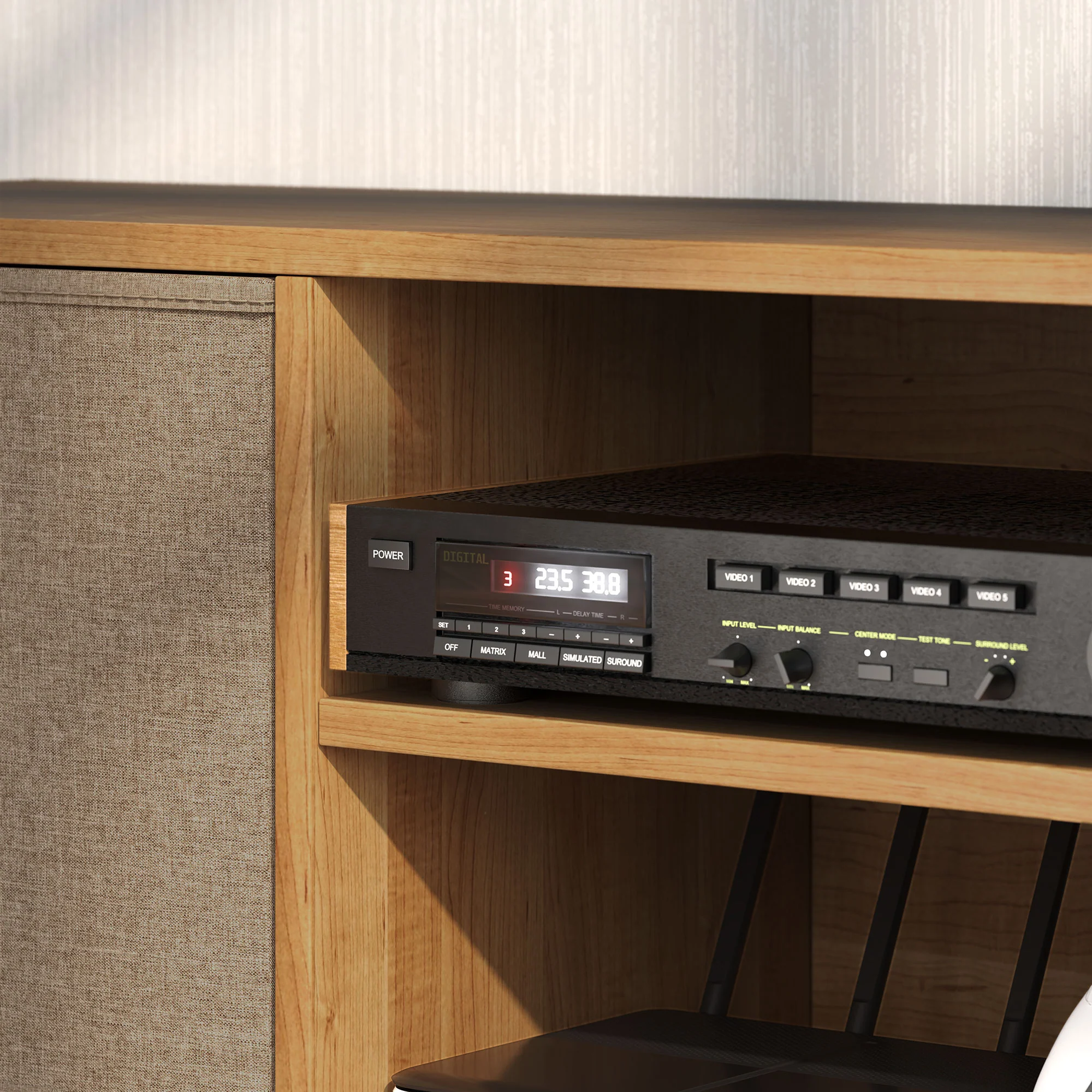 HOMCOM Modern TV Cabinet Stand w/ Shelves & Drawers - Image 9
