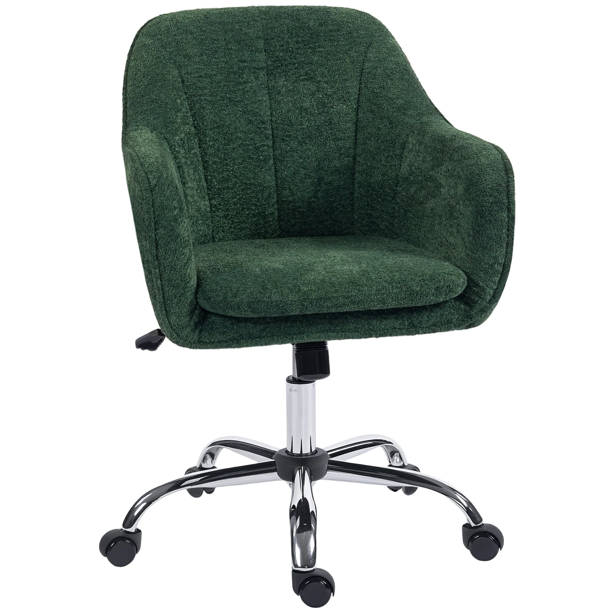 HOMCOM Modern Velvet Office Desk Chair For Bedroom, Living Room - Image 10