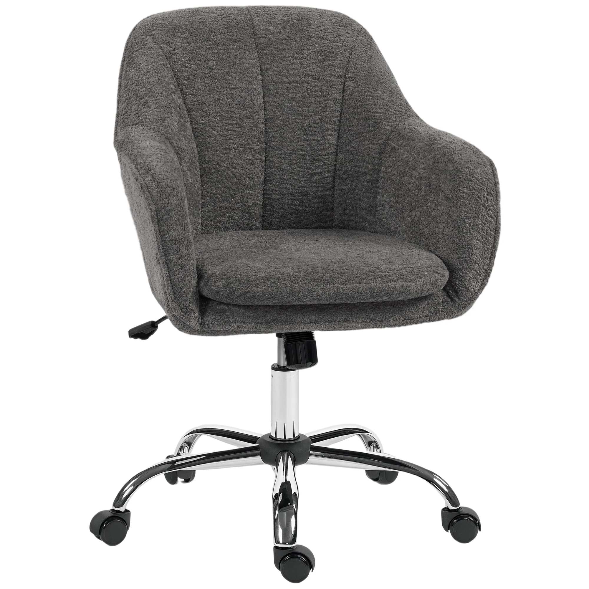 HOMCOM Modern Velvet Office Desk Chair For Bedroom, Living Room - Image 19