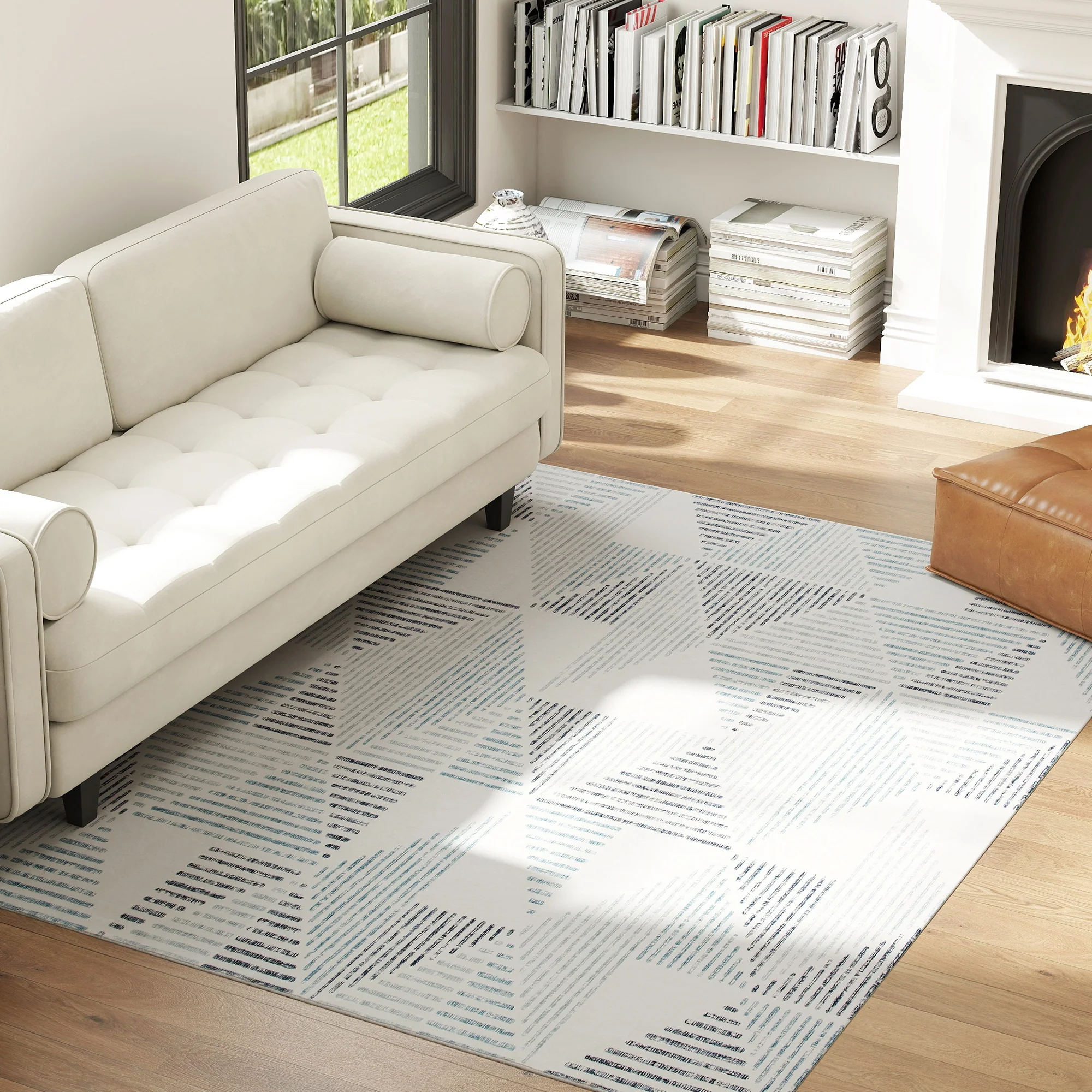 HOMCOM Non-Slip Large Rug for Living Room - Image 11