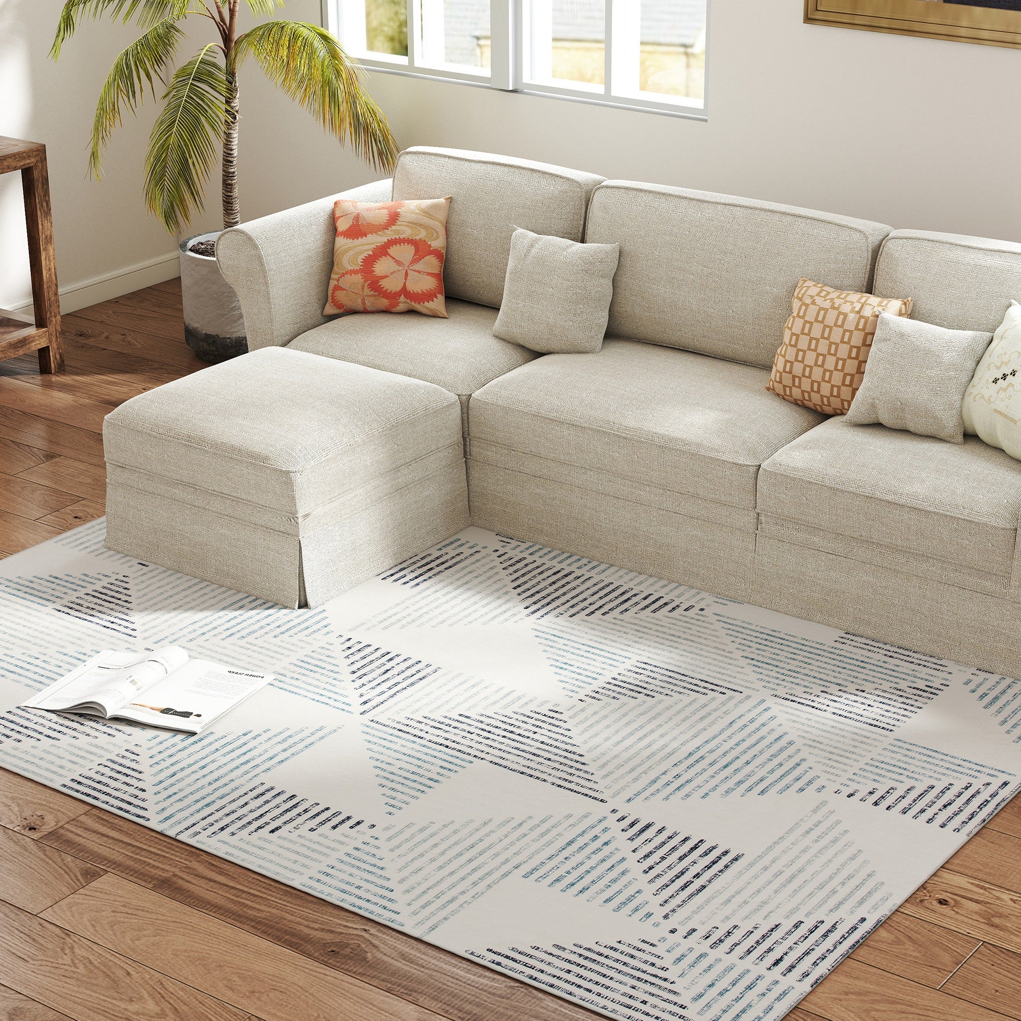 HOMCOM Non-Slip Large Rug for Living Room - Image 17