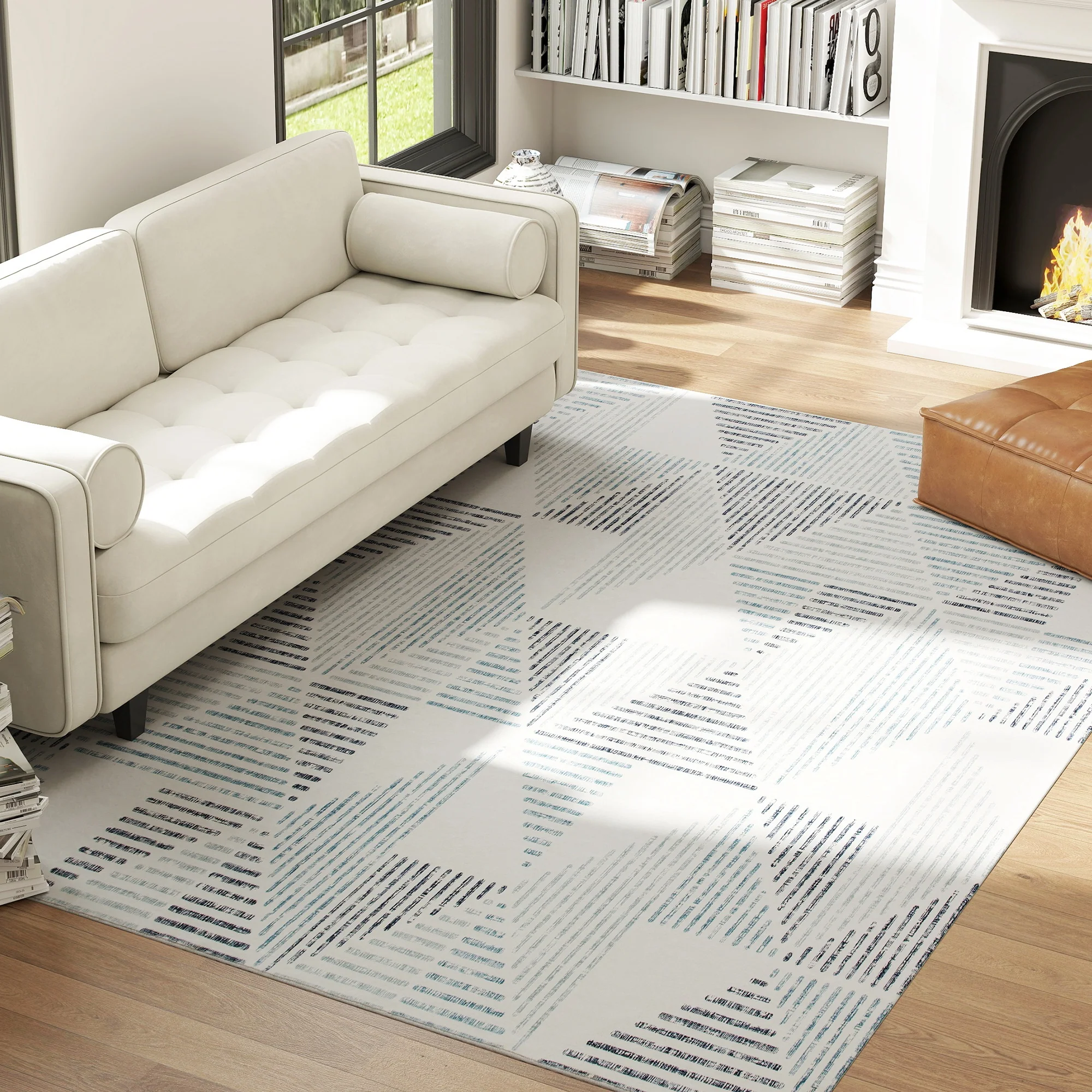 HOMCOM Non-Slip Large Rug for Living Room - Image 20