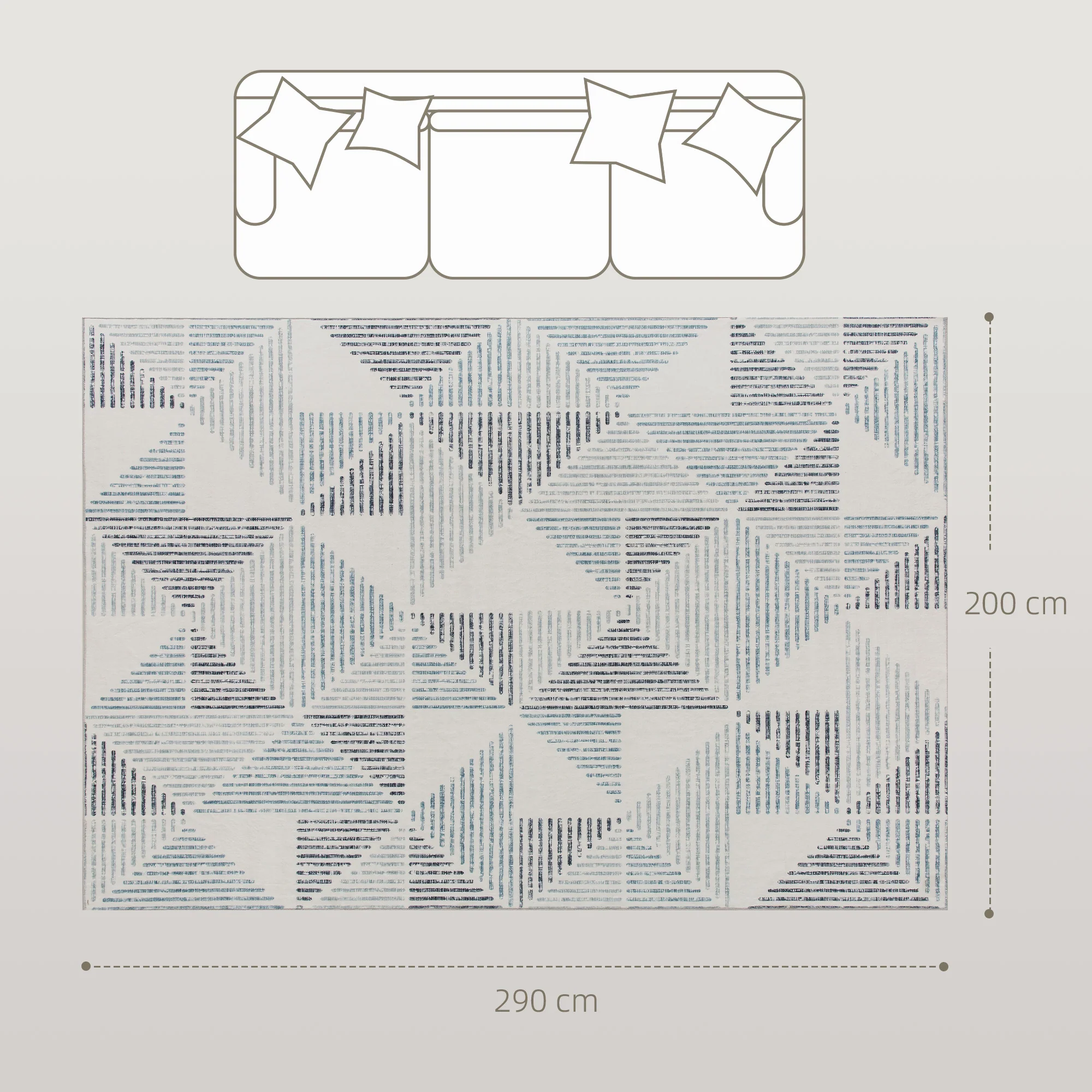 HOMCOM Non-Slip Large Rug for Living Room - Image 21