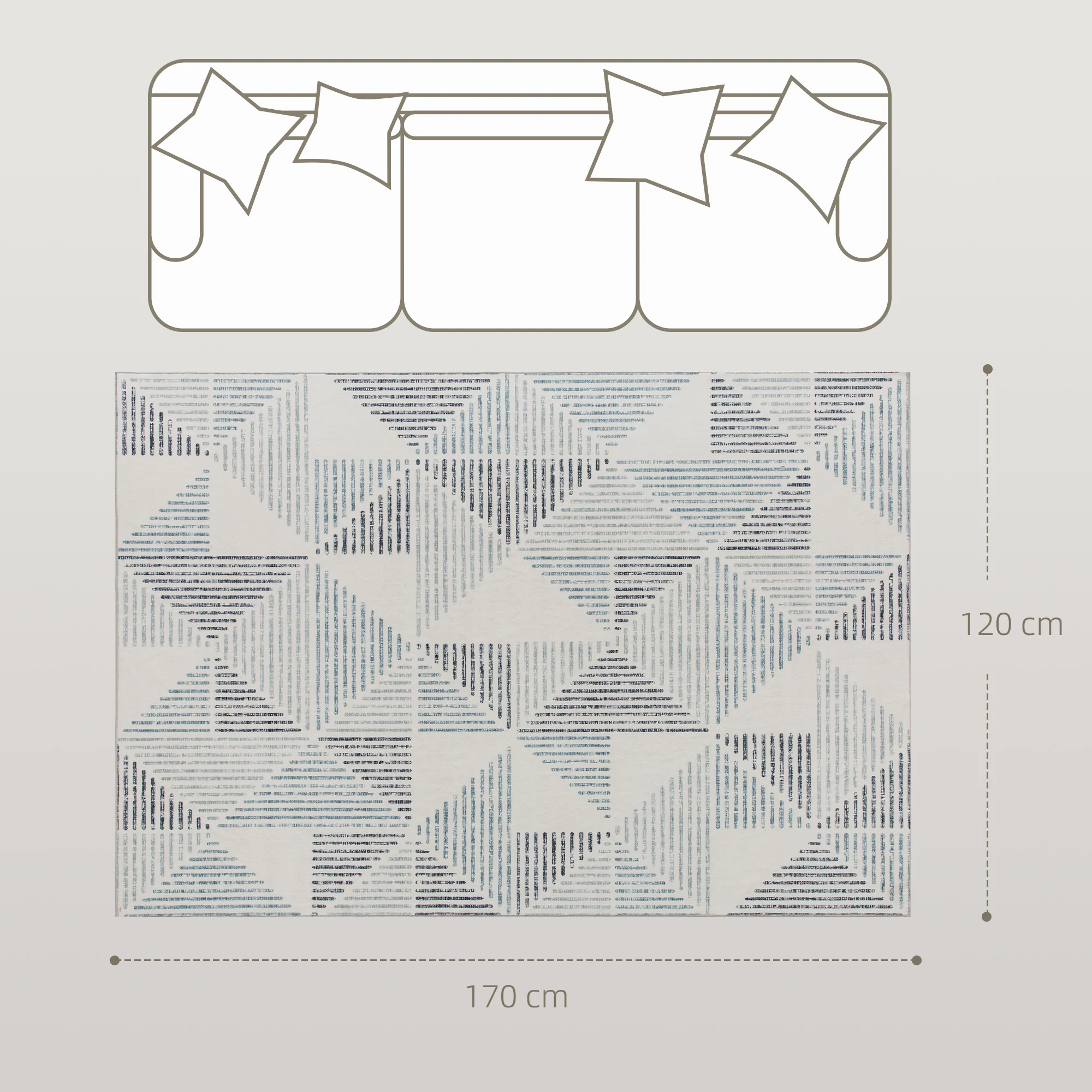 HOMCOM Non-Slip Large Rug for Living Room - Image 3