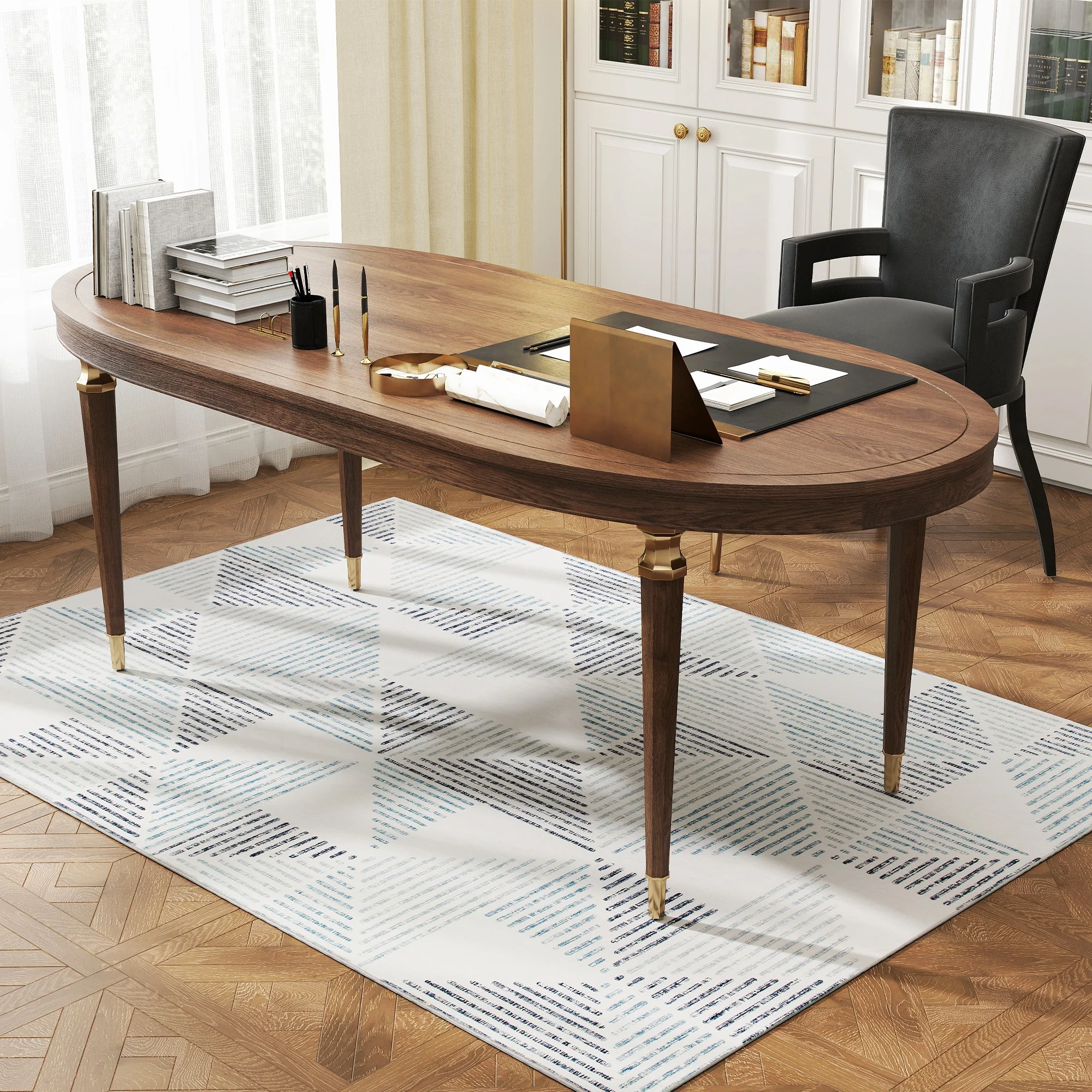 HOMCOM Non-Slip Large Rug for Living Room - Image 9