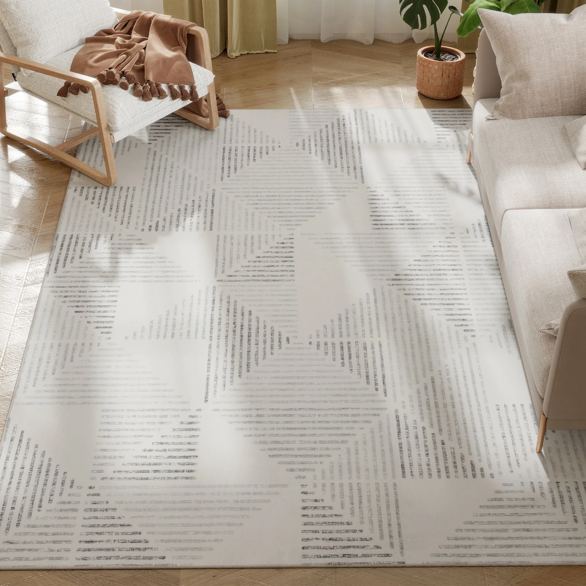 HOMCOM Non-Slip Large Rug for Living Room - Image 10
