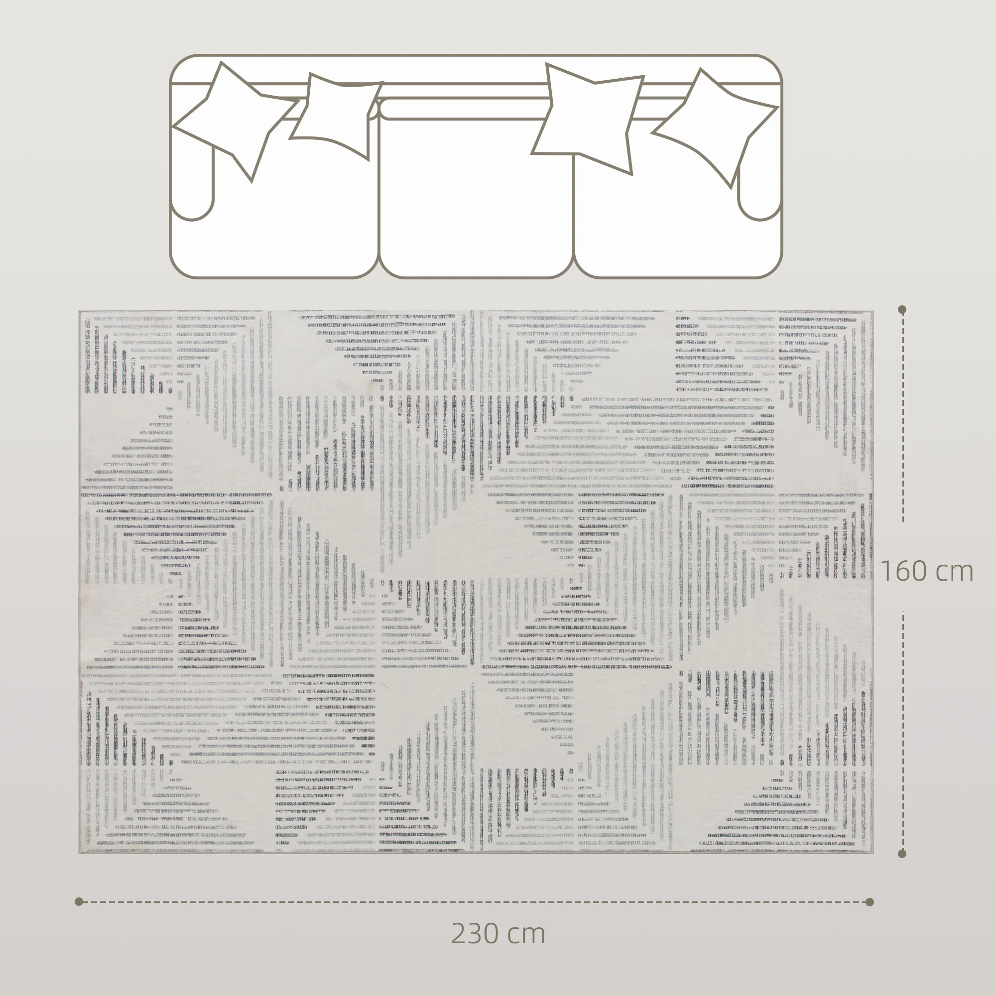 HOMCOM Non-Slip Large Rug for Living Room - Image 12