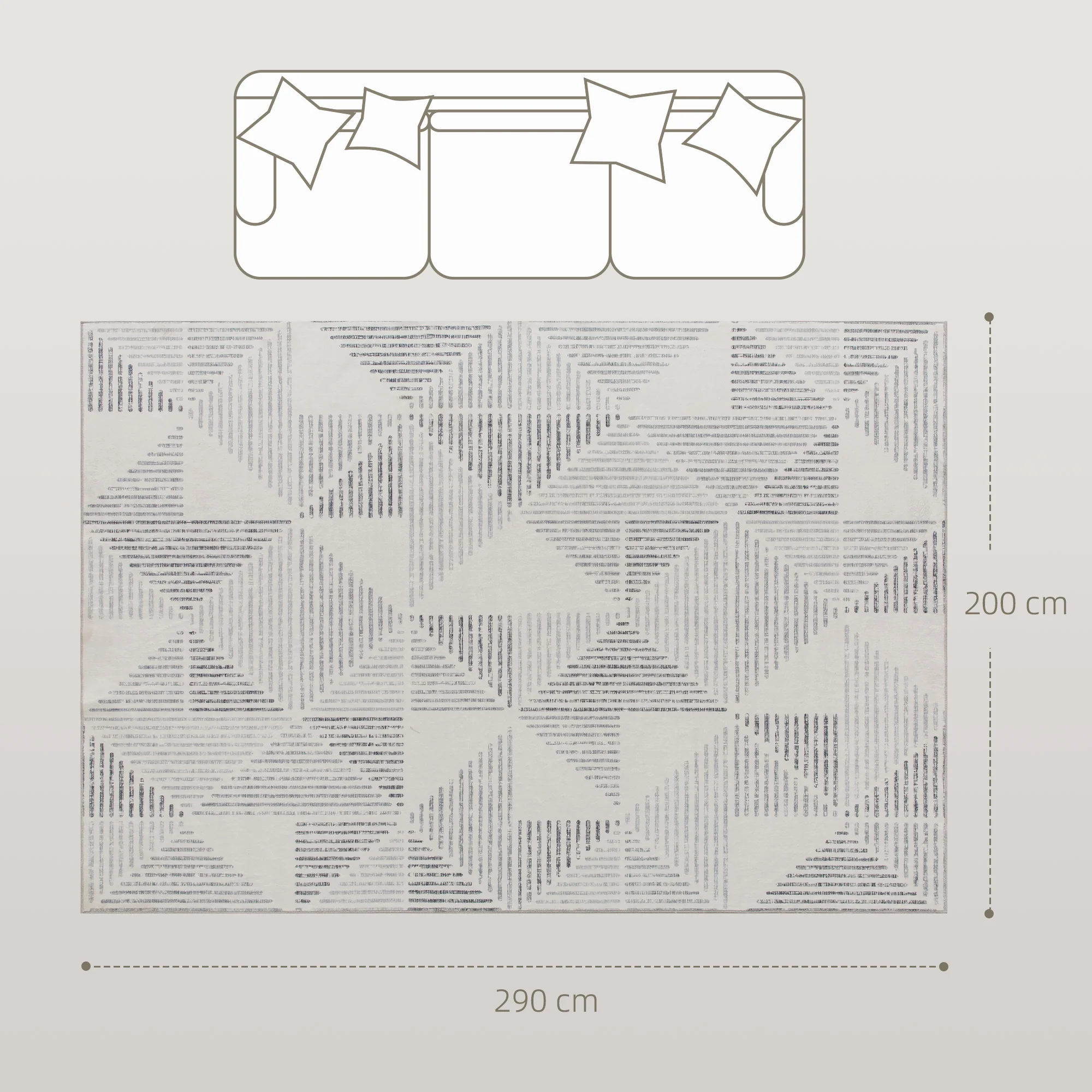 HOMCOM Non-Slip Large Rug for Living Room - Image 21