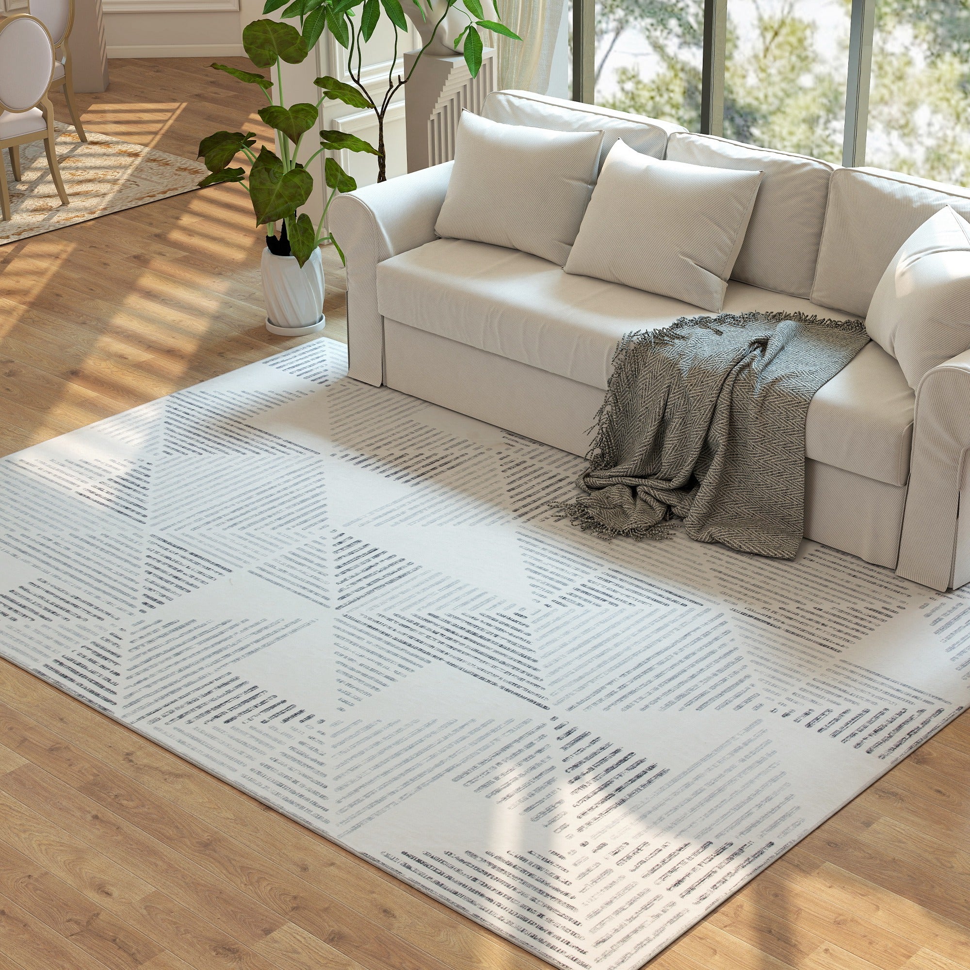 HOMCOM Non-Slip Large Rug for Living Room - Image 26