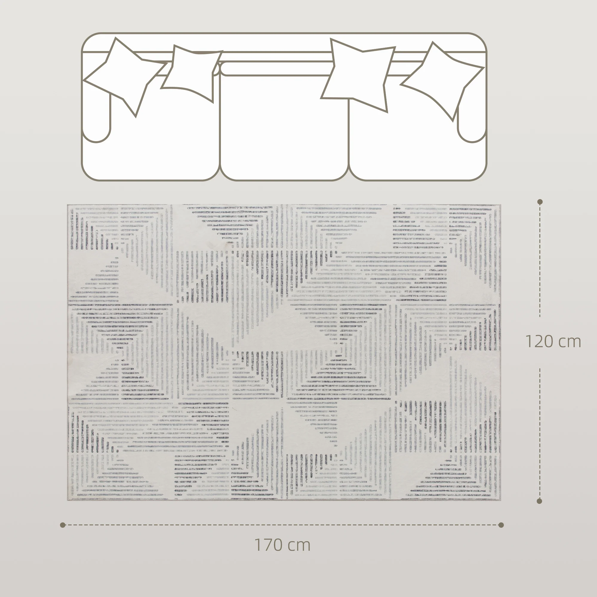 HOMCOM Non-Slip Large Rug for Living Room - Image 3
