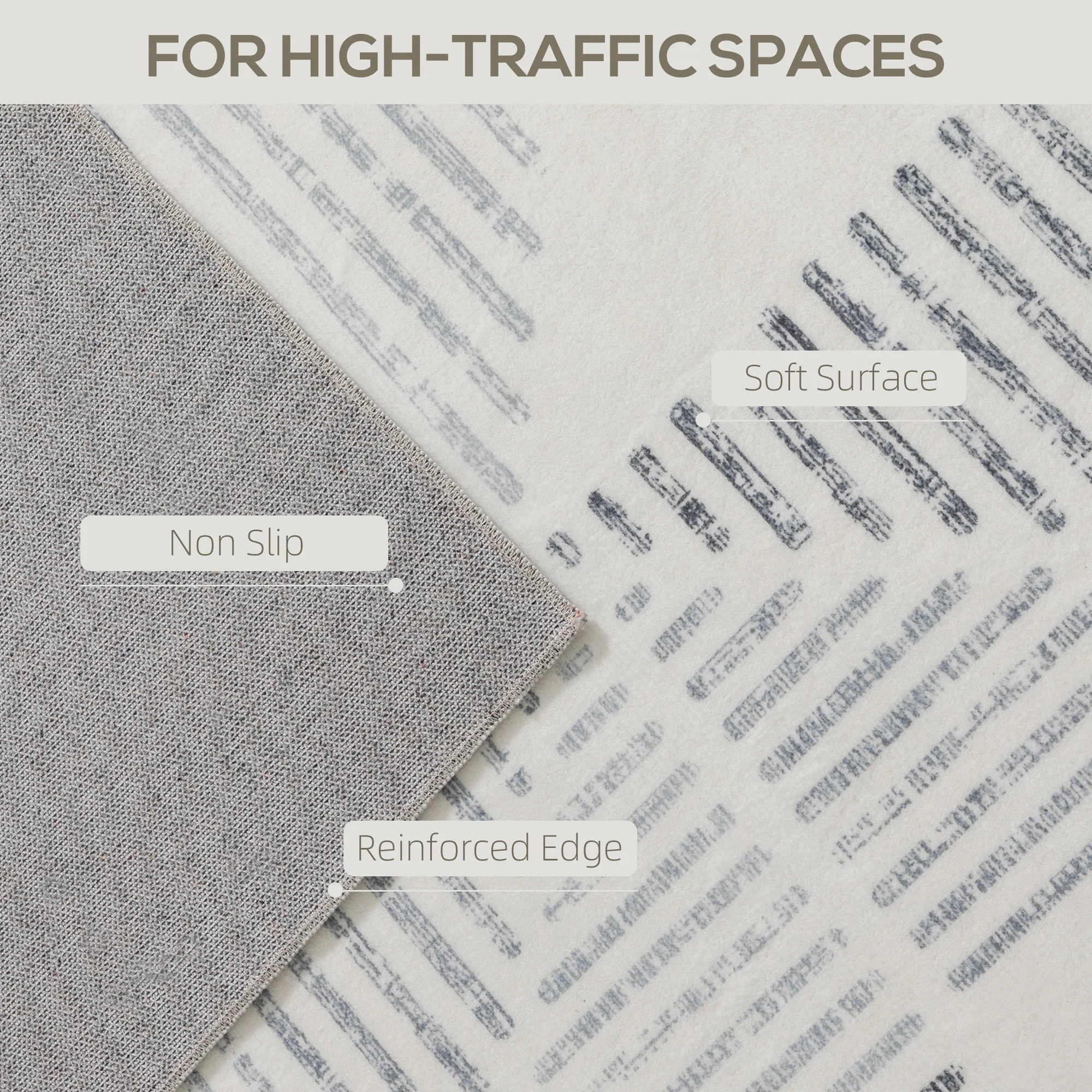 HOMCOM Non-Slip Large Rug for Living Room - Image 4