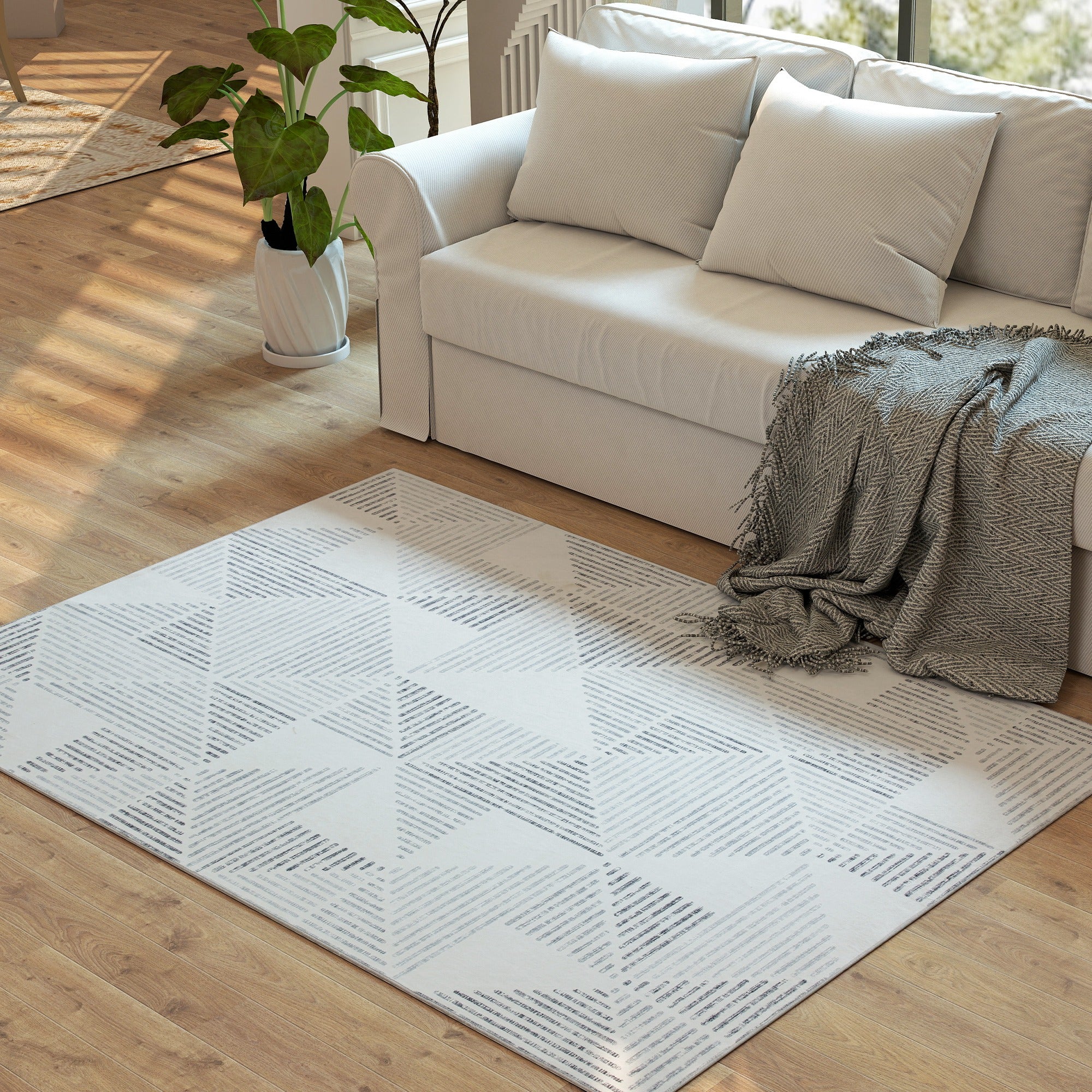 HOMCOM Non-Slip Large Rug for Living Room - Image 8