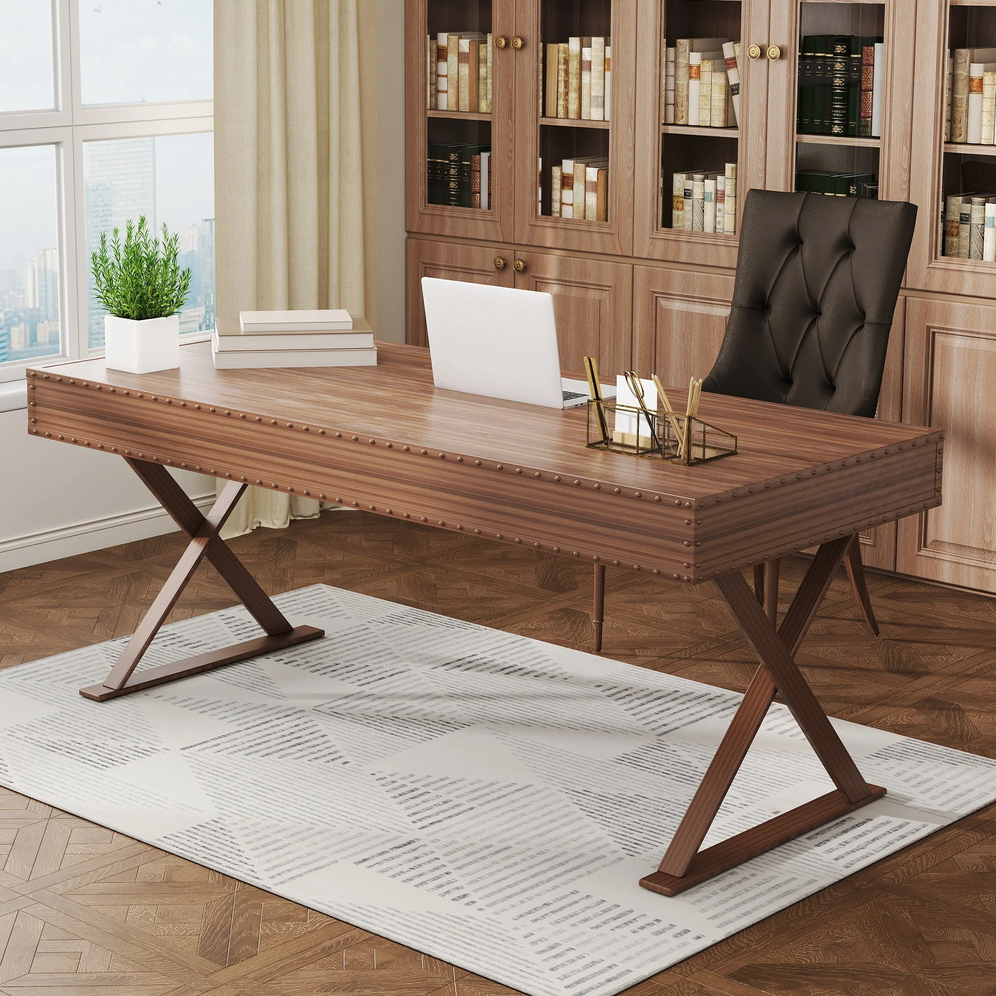 HOMCOM Non-Slip Large Rug for Living Room - Image 9