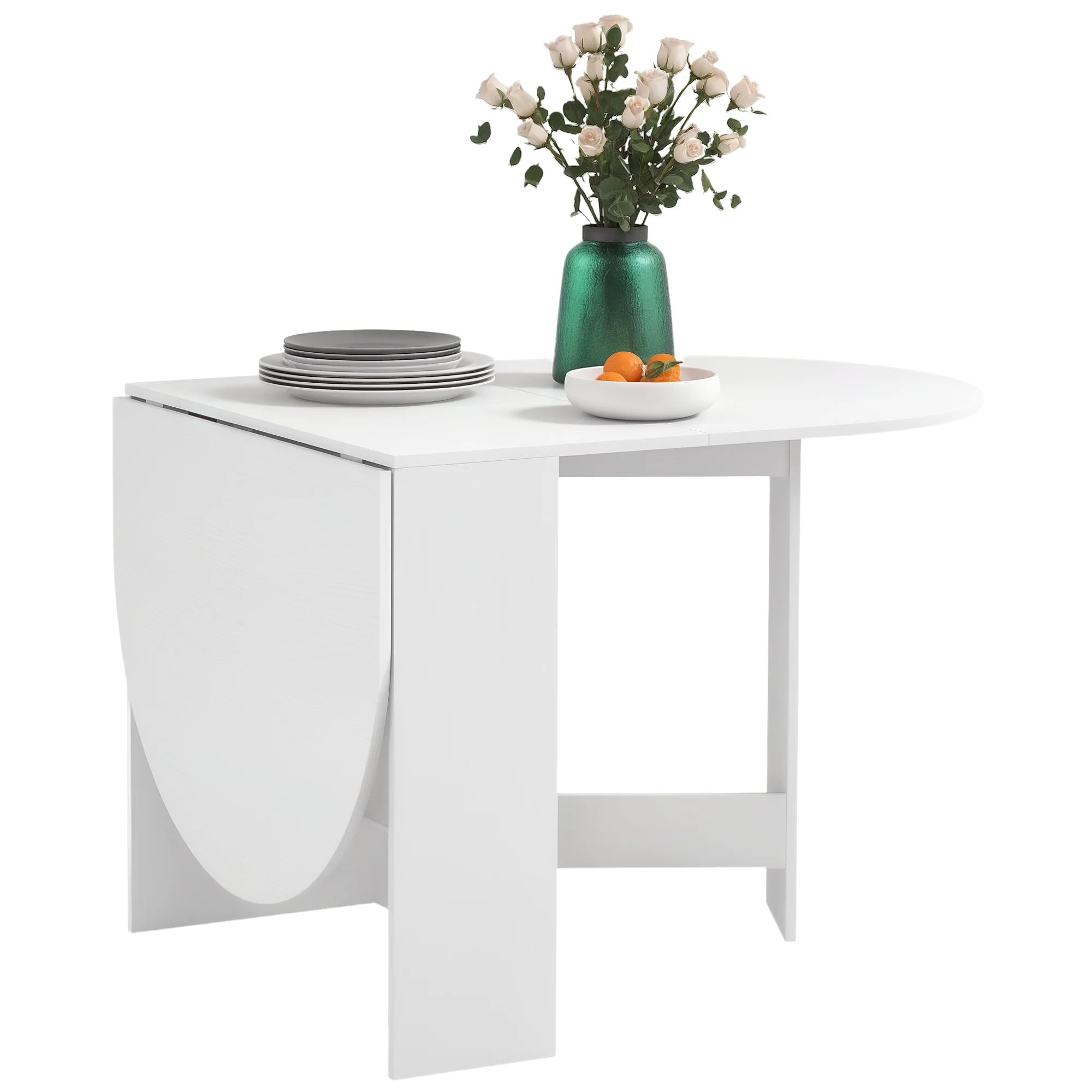 HOMCOM Oval Kitchen Table for Dining Room, Small Space - Image 10