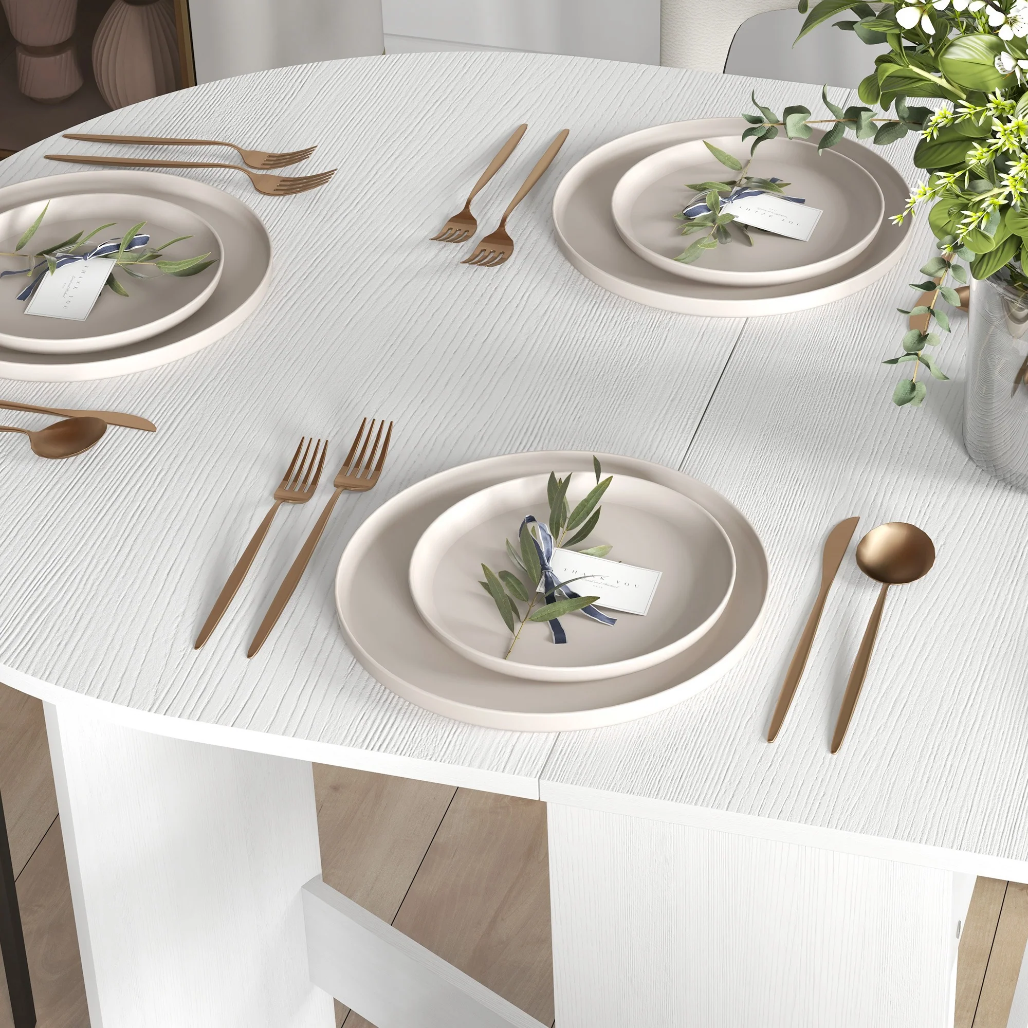 HOMCOM Oval Kitchen Table for Dining Room, Small Space - Image 18