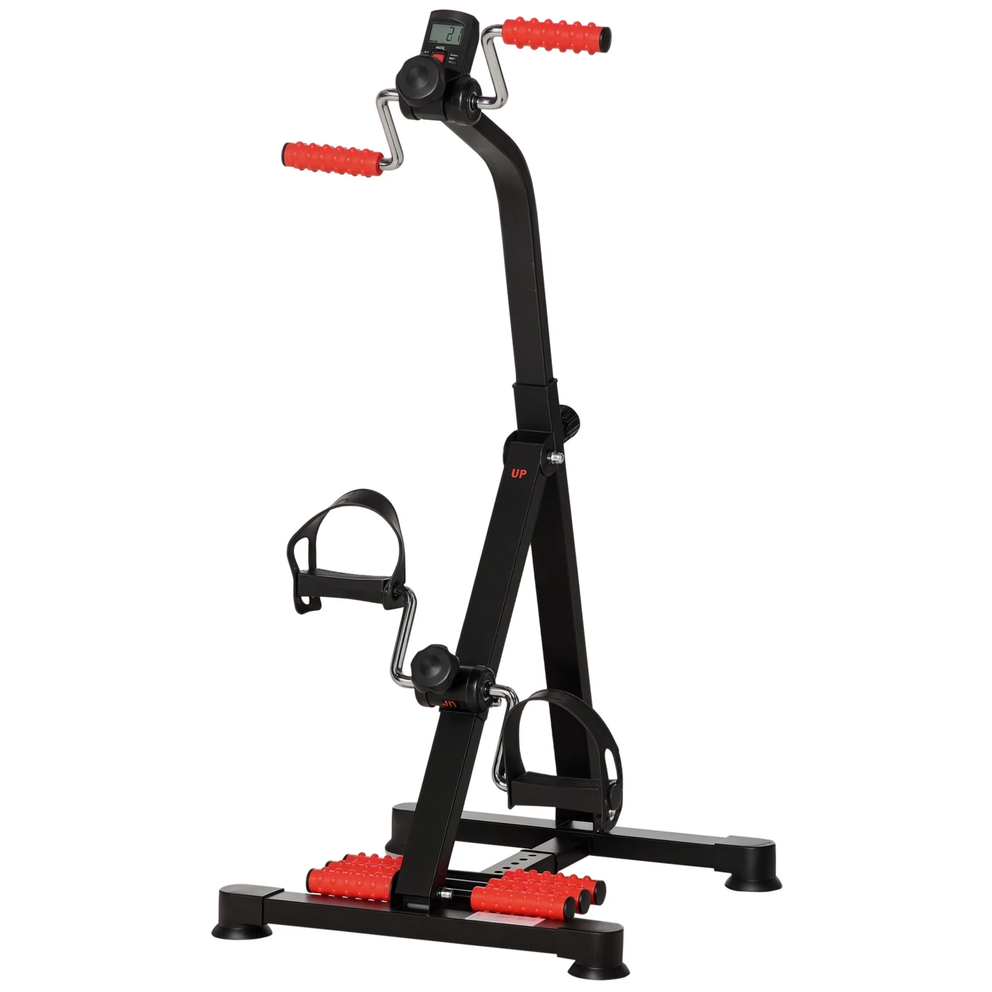 HOMCOM Pedal Rehabilitation Exercise Bike for Seniors and Elderly Black&Red