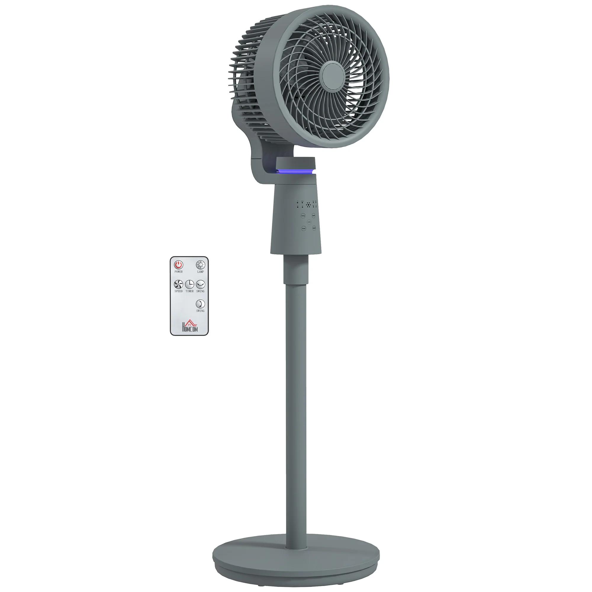 HOMCOM Pedestal Fan, Air Circulation Fan With Oscillating, Tilt - Image 10