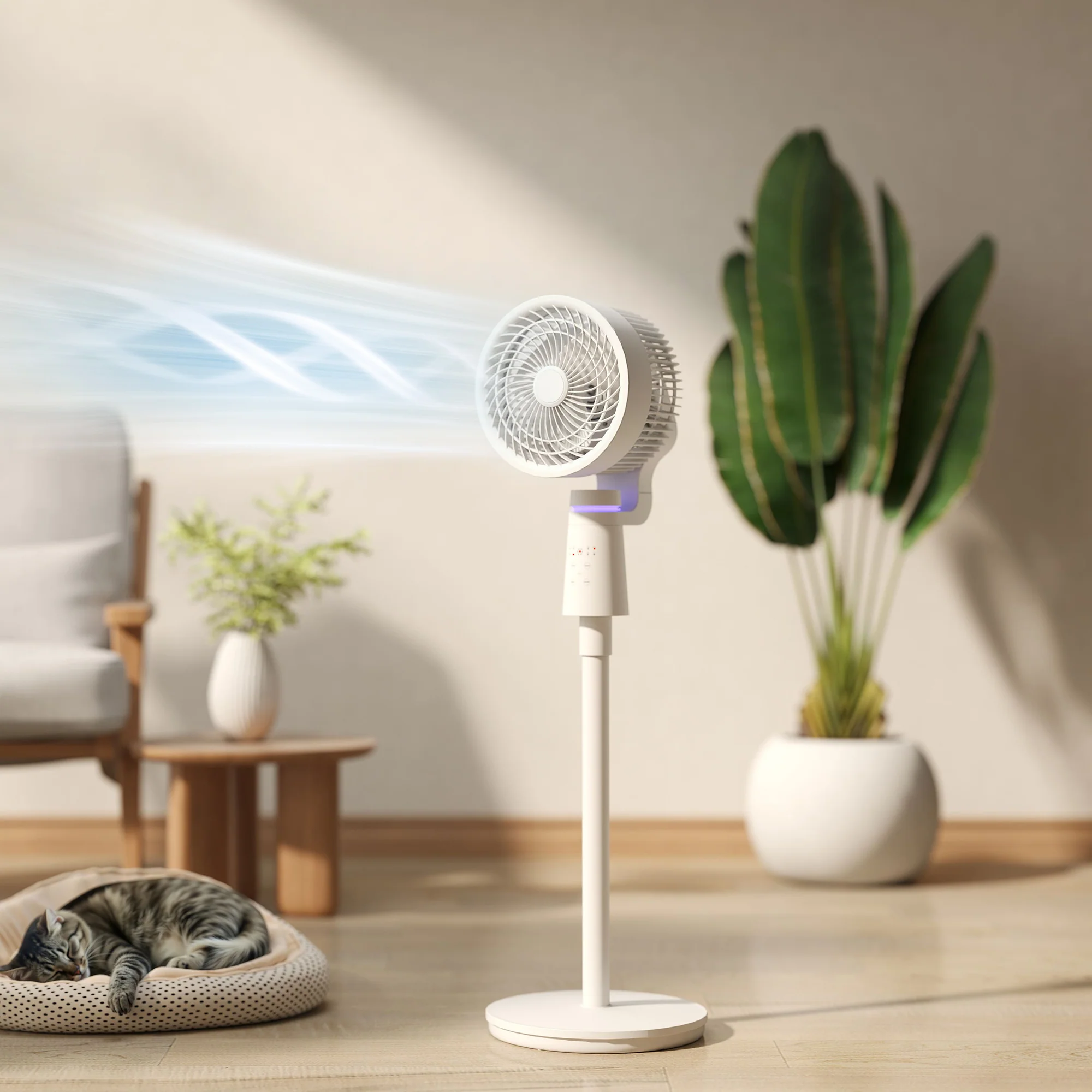 HOMCOM Pedestal Fan, Air Circulation Fan With Oscillating, Tilt - Image 20