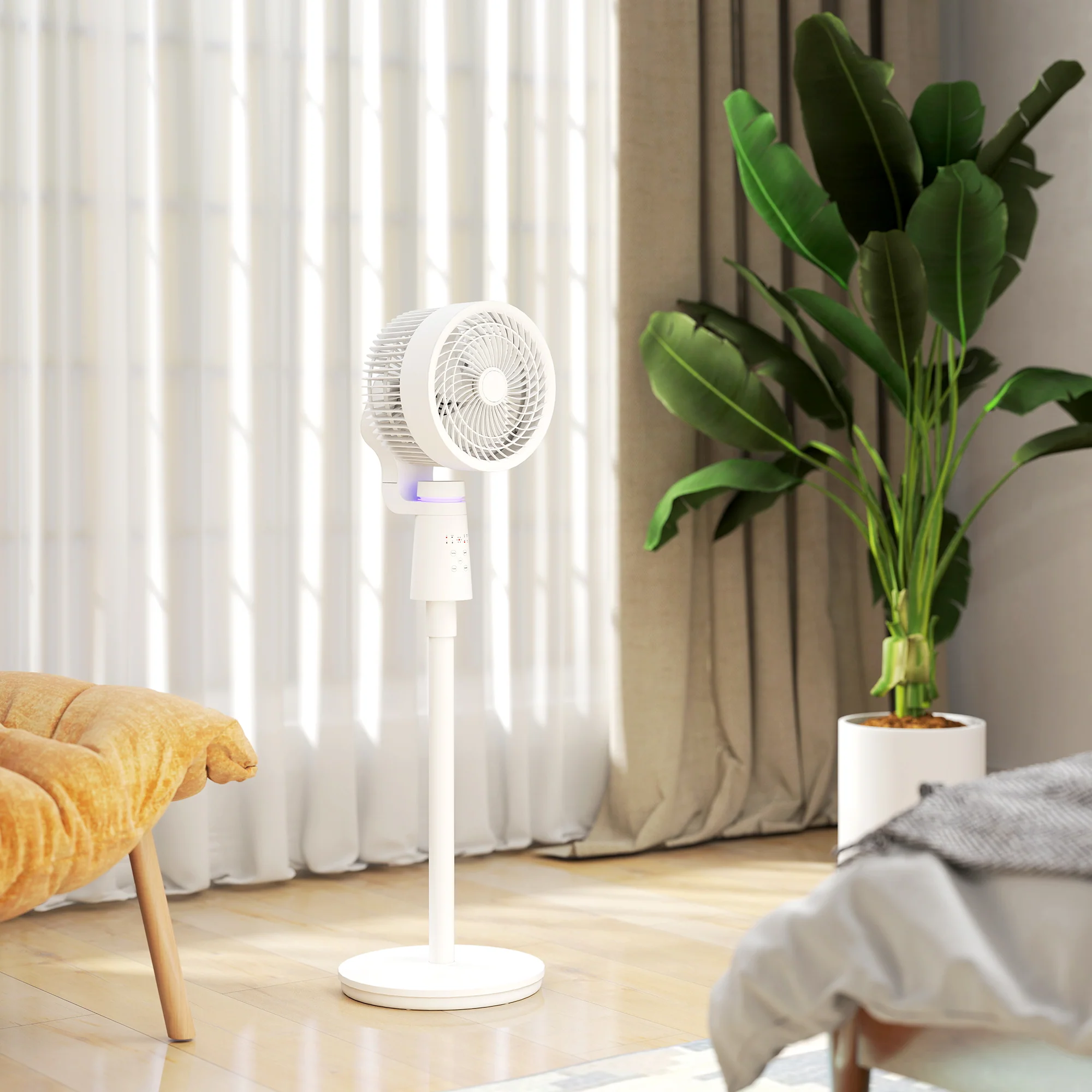 HOMCOM Pedestal Fan, Air Circulation Fan With Oscillating, Tilt - Image 27