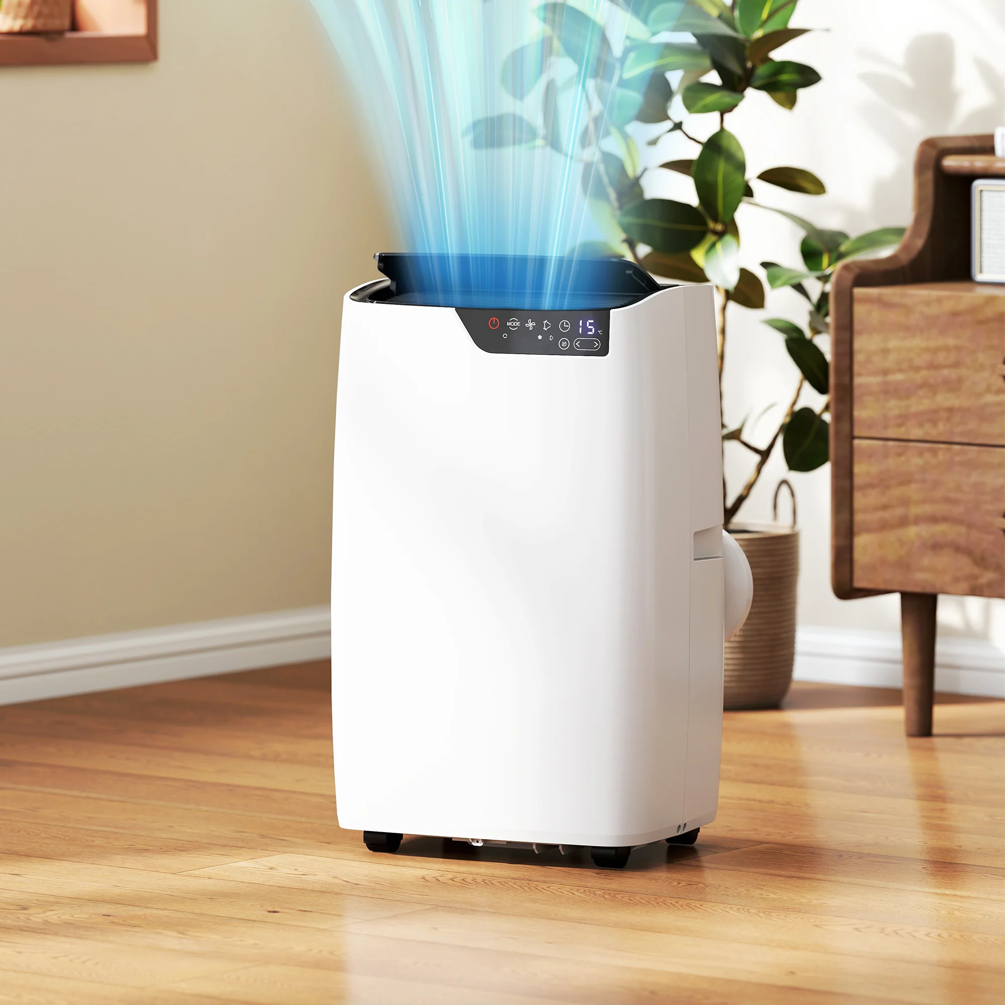 HOMCOM Portable Air Conditioner 14000 BTU, 4-in-1 Air Conditioning Unit - Image 2