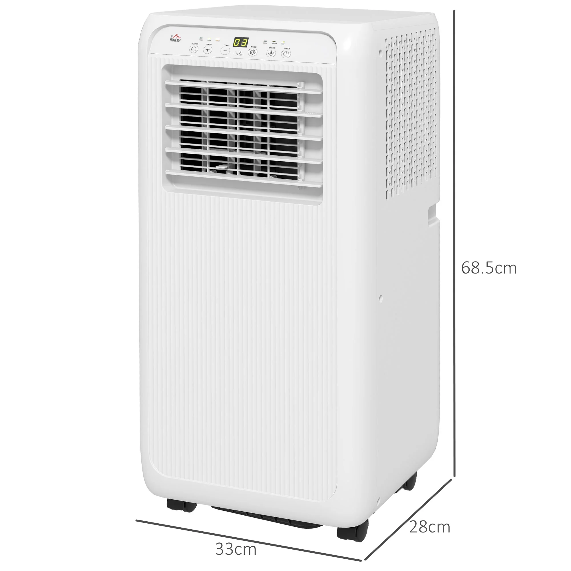HOMCOM Portable Air Conditioner, Dehumidifier, Timer - Image 5