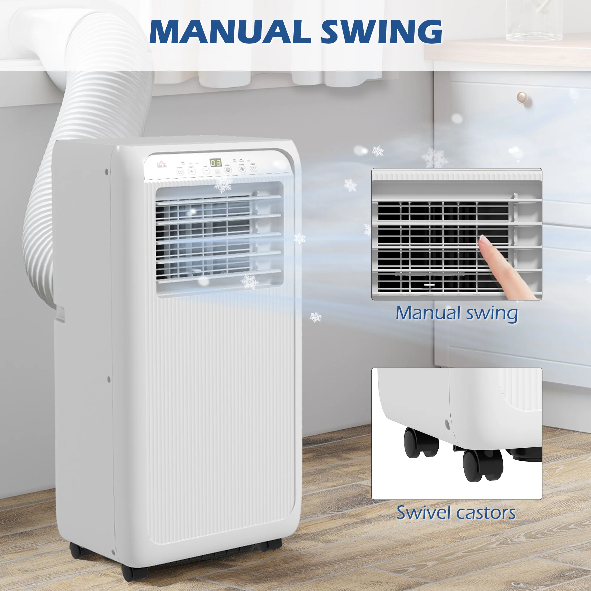 HOMCOM Portable Air Conditioner, Dehumidifier, Timer - Image 7