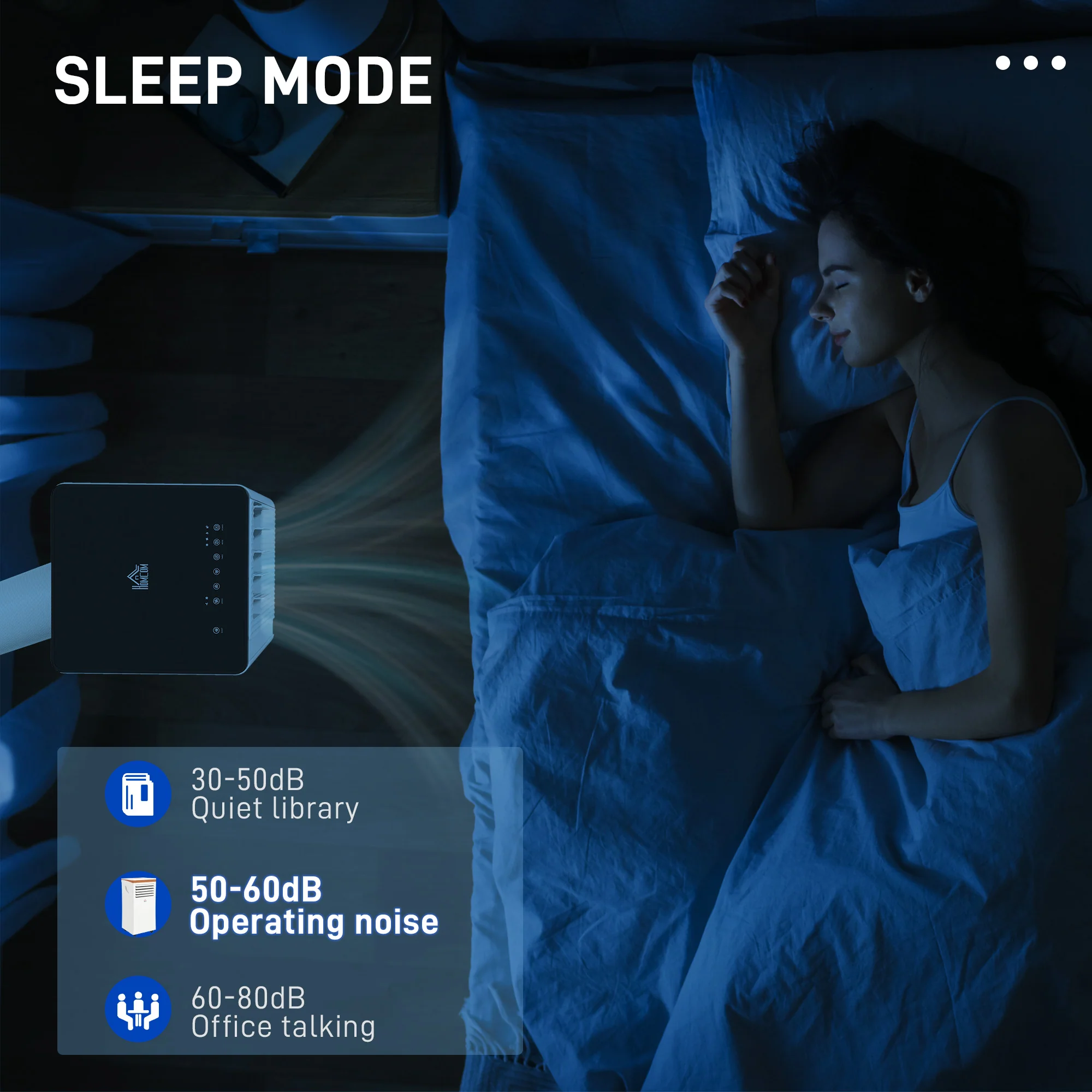 HOMCOM Portable Air Conditioner With App Control, Sleep Mode - Image 6
