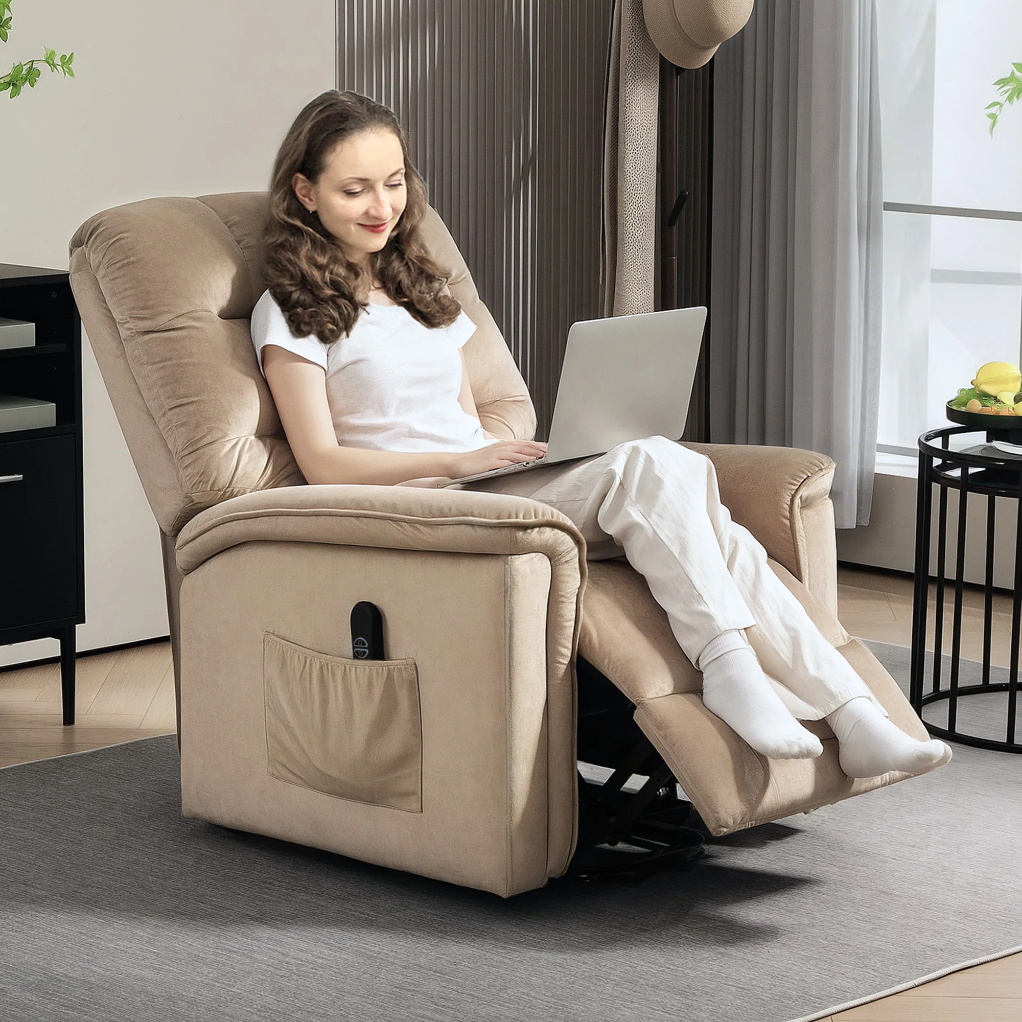 HOMCOM Power Lift Recliner Chair for Elderly w/ Remote Control - Image 8