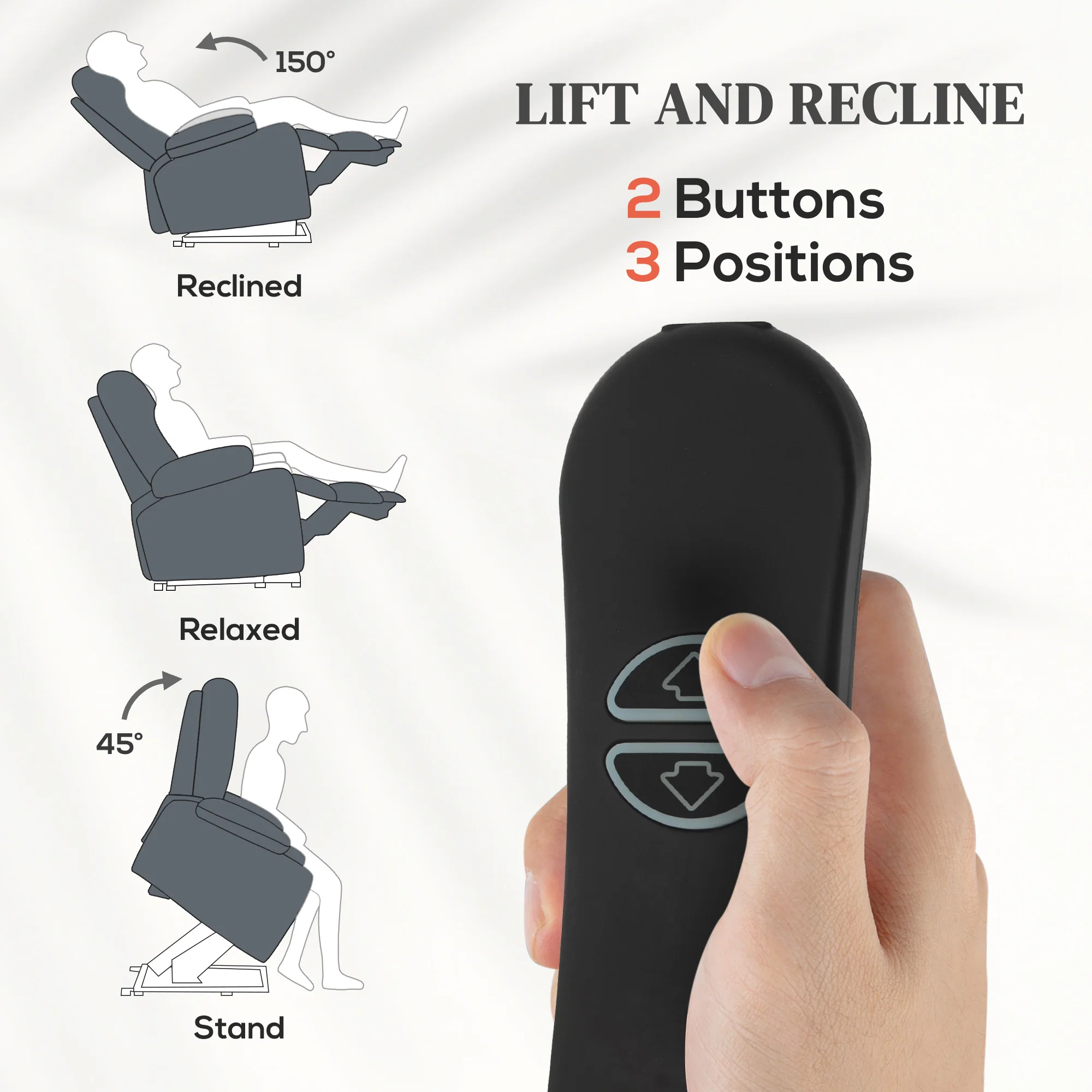HOMCOM Power Lift Riser and Recliner Chair with Remote Control - Image 12