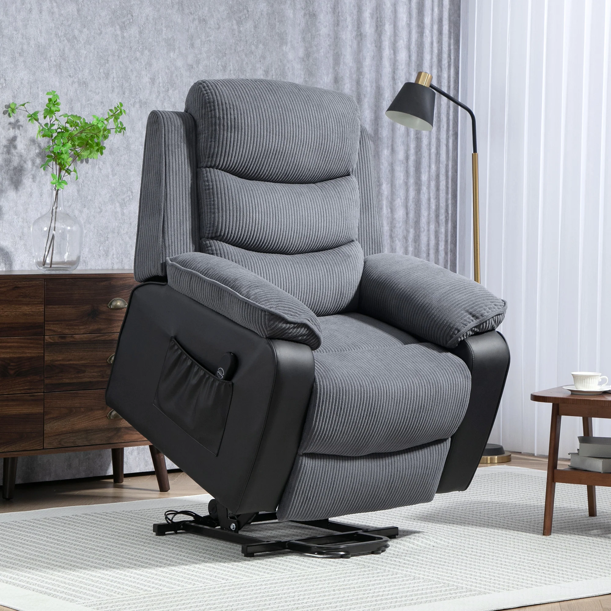 HOMCOM Power Lift Riser and Recliner Chair with Remote Control - Image 17
