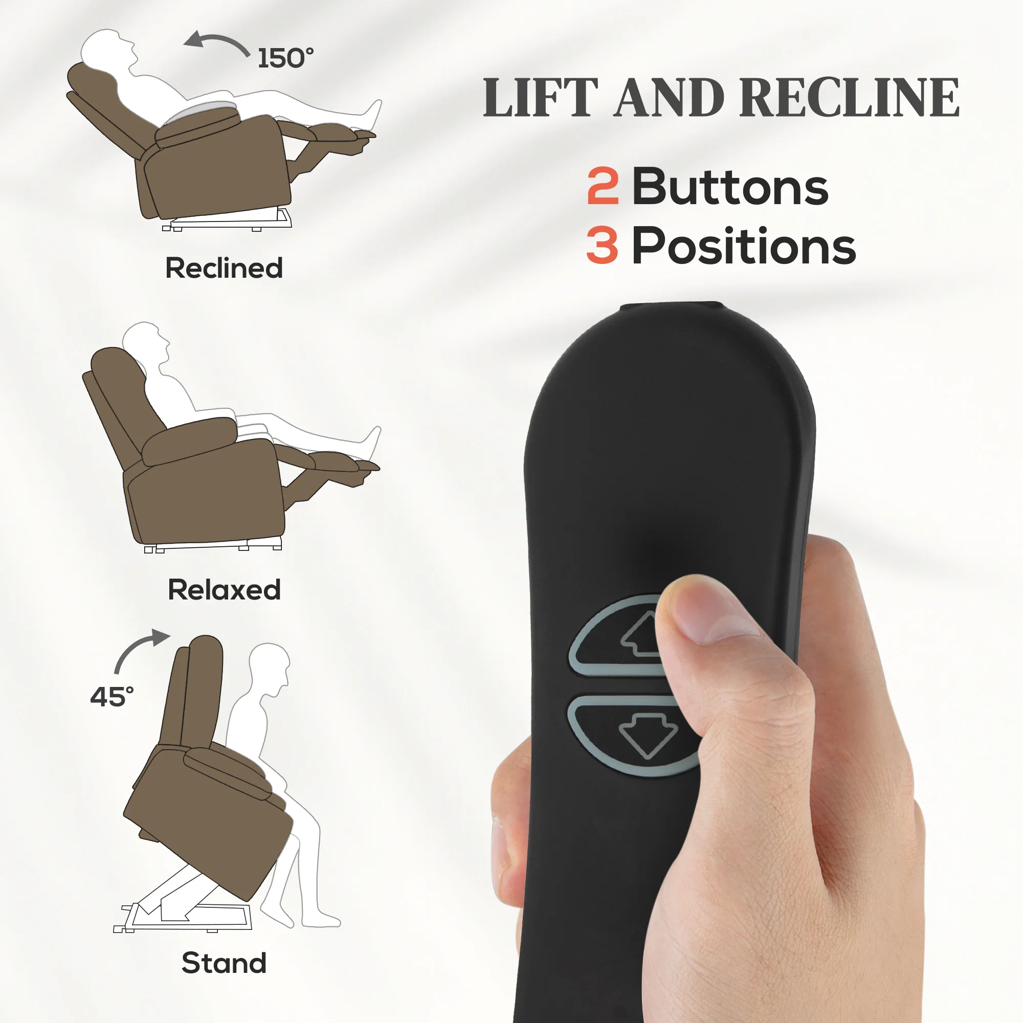 HOMCOM Power Lift Riser and Recliner Chair with Remote Control - Image 3