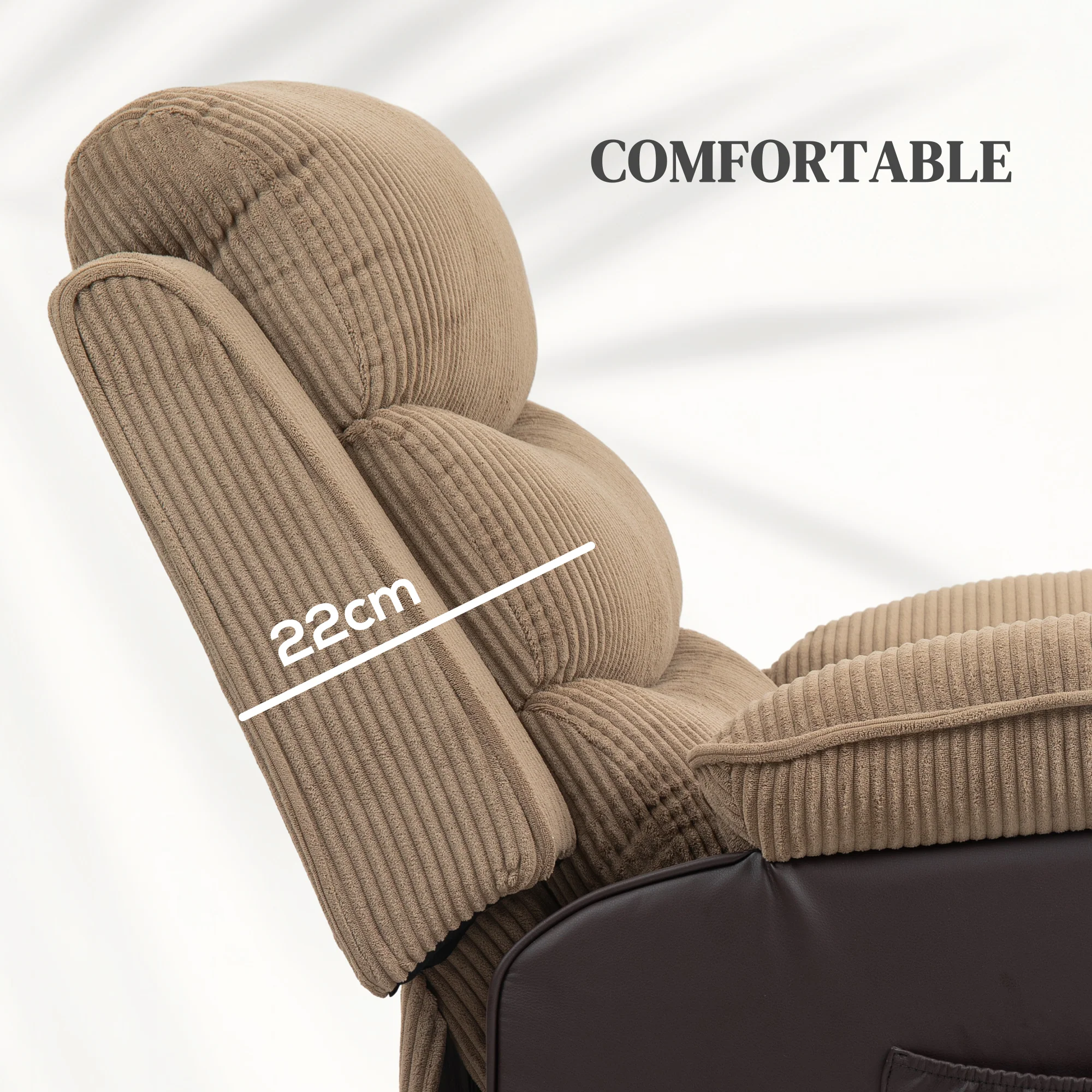 HOMCOM Power Lift Riser and Recliner Chair with Remote Control - Image 6