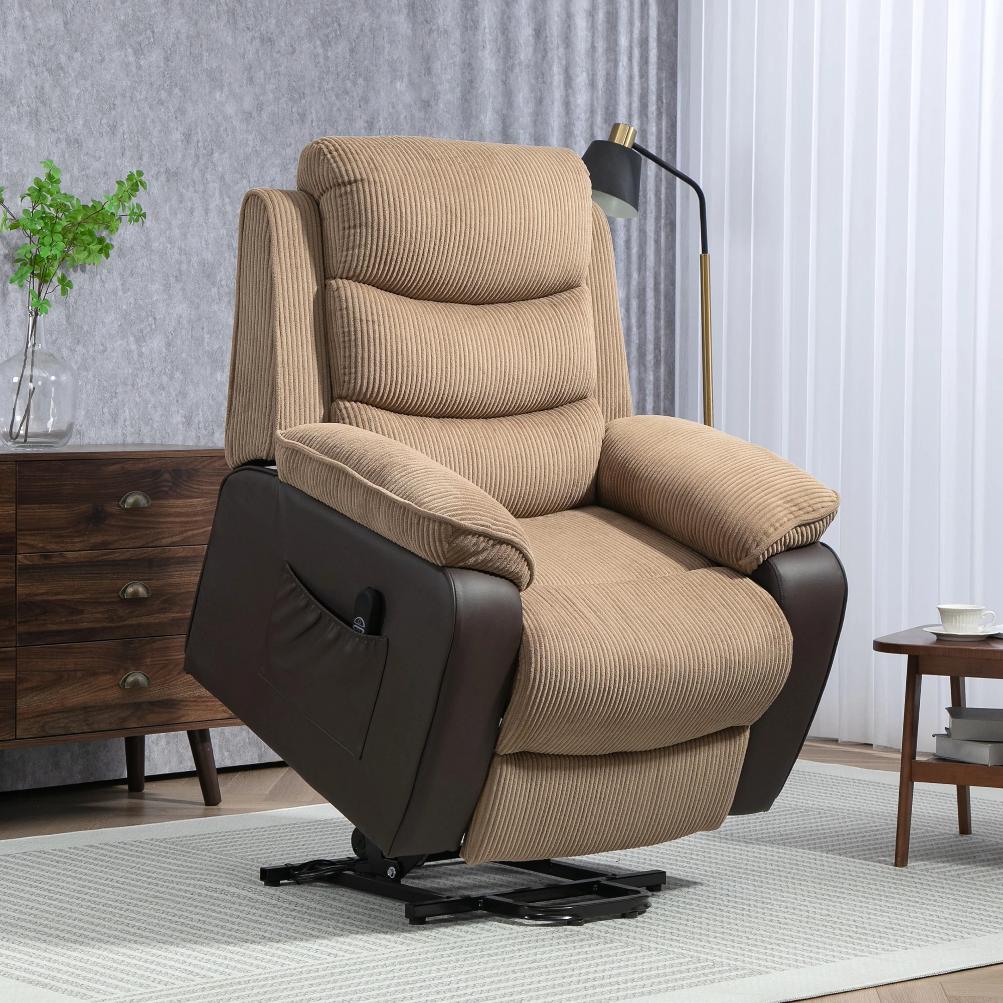 HOMCOM Power Lift Riser and Recliner Chair with Remote Control - Image 8