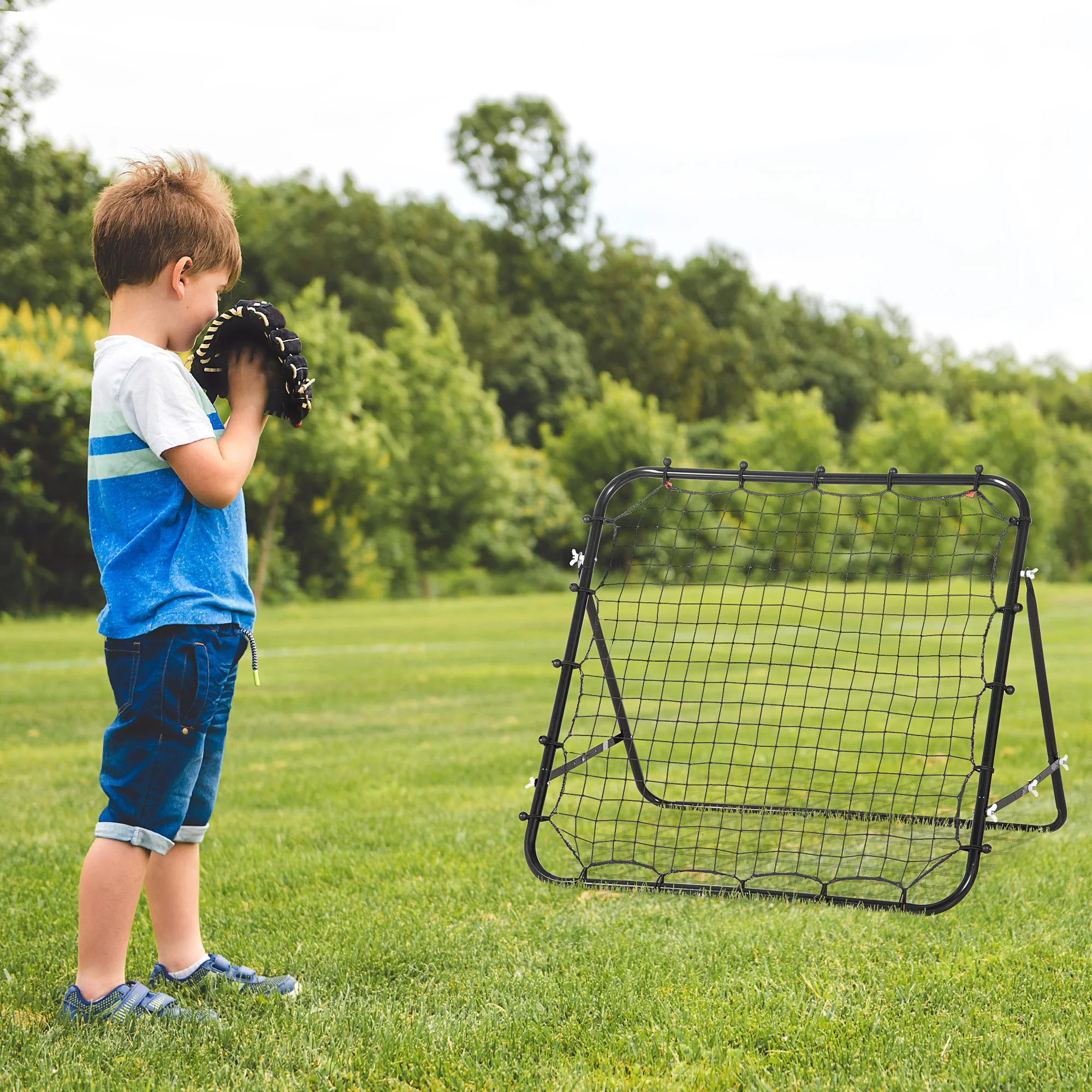 HOMCOM Rebounder Net Goal For Kids, Adults, Baseball, Football Training - Image 2
