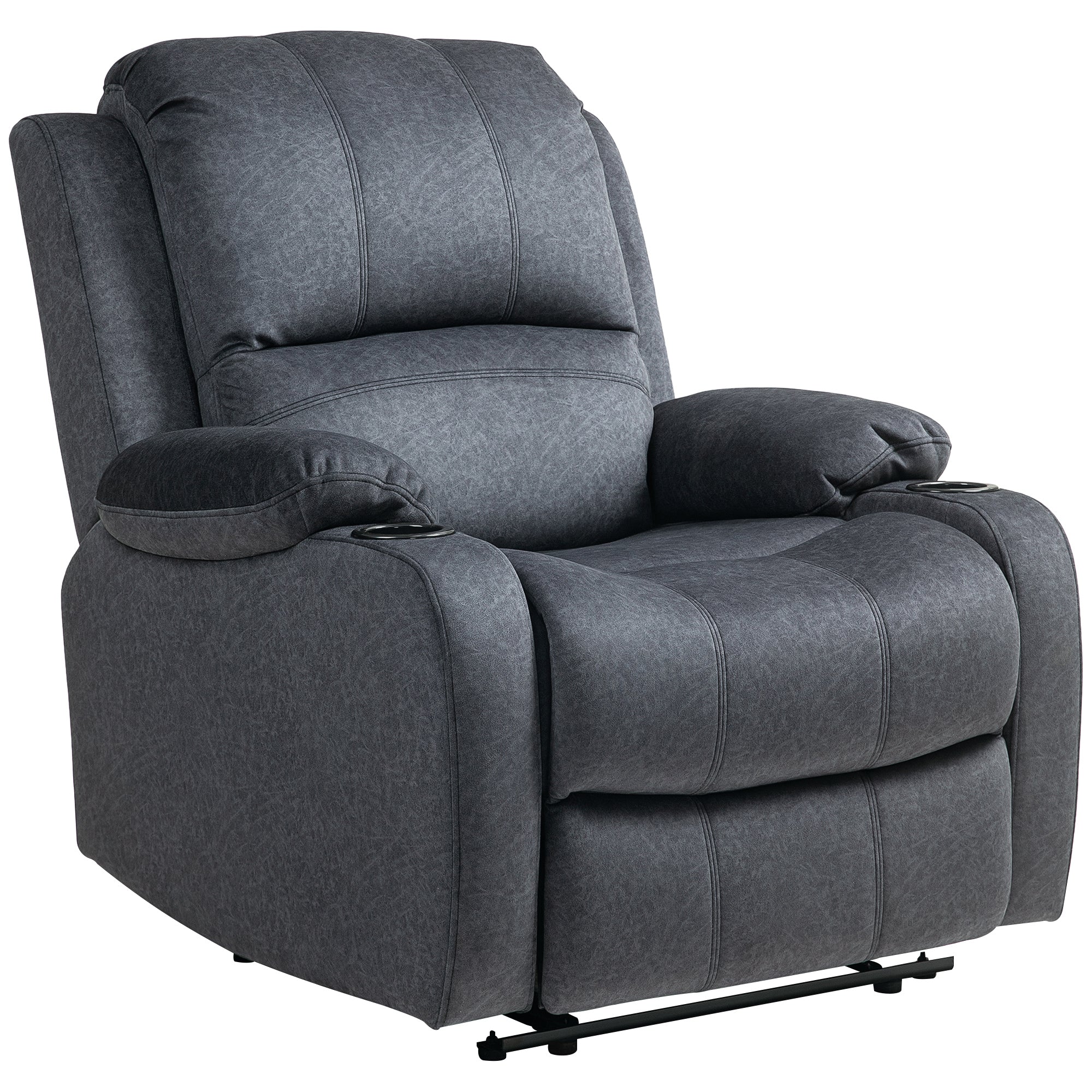 HOMCOM Recliner Armchair For Living Room, Recliner Chair With Cup Holder