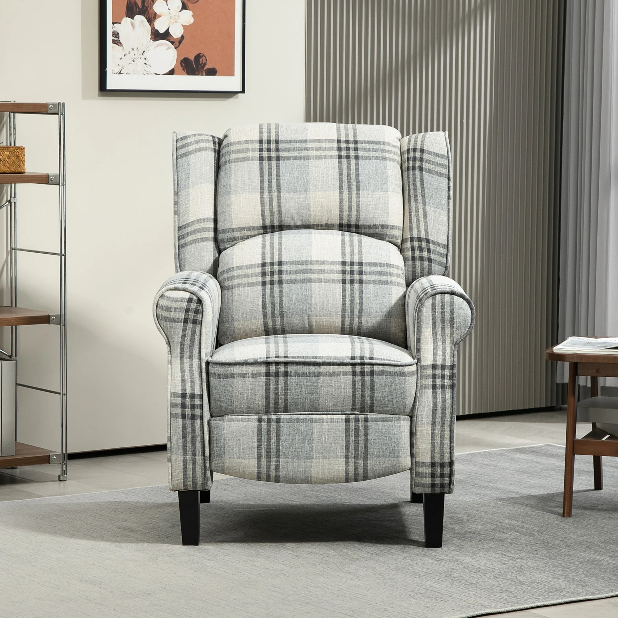 HOMCOM Recliner Chair For Living Room Wingback Chair With Padded Armrest - Image 16